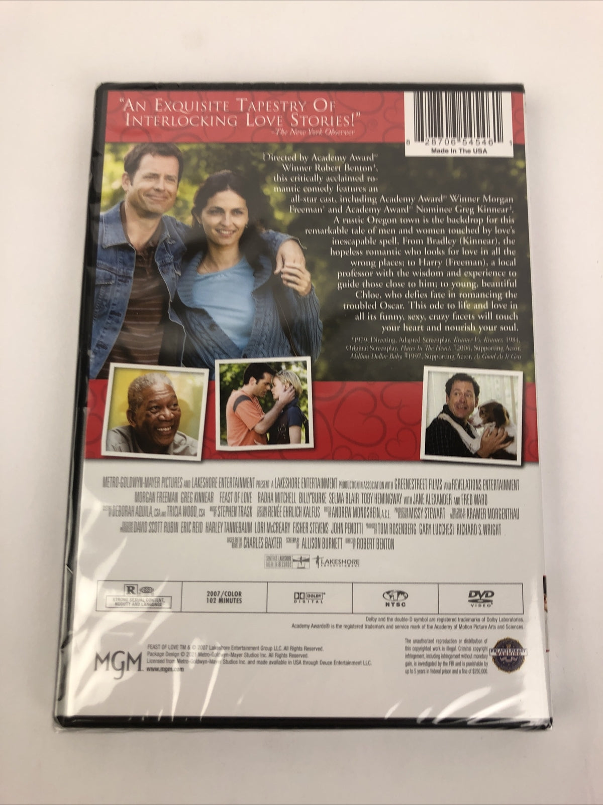 Feast of Love ( DVD Video 2008 ) Morgan Freeman Greg Kinnear Radha Mitchell NEW