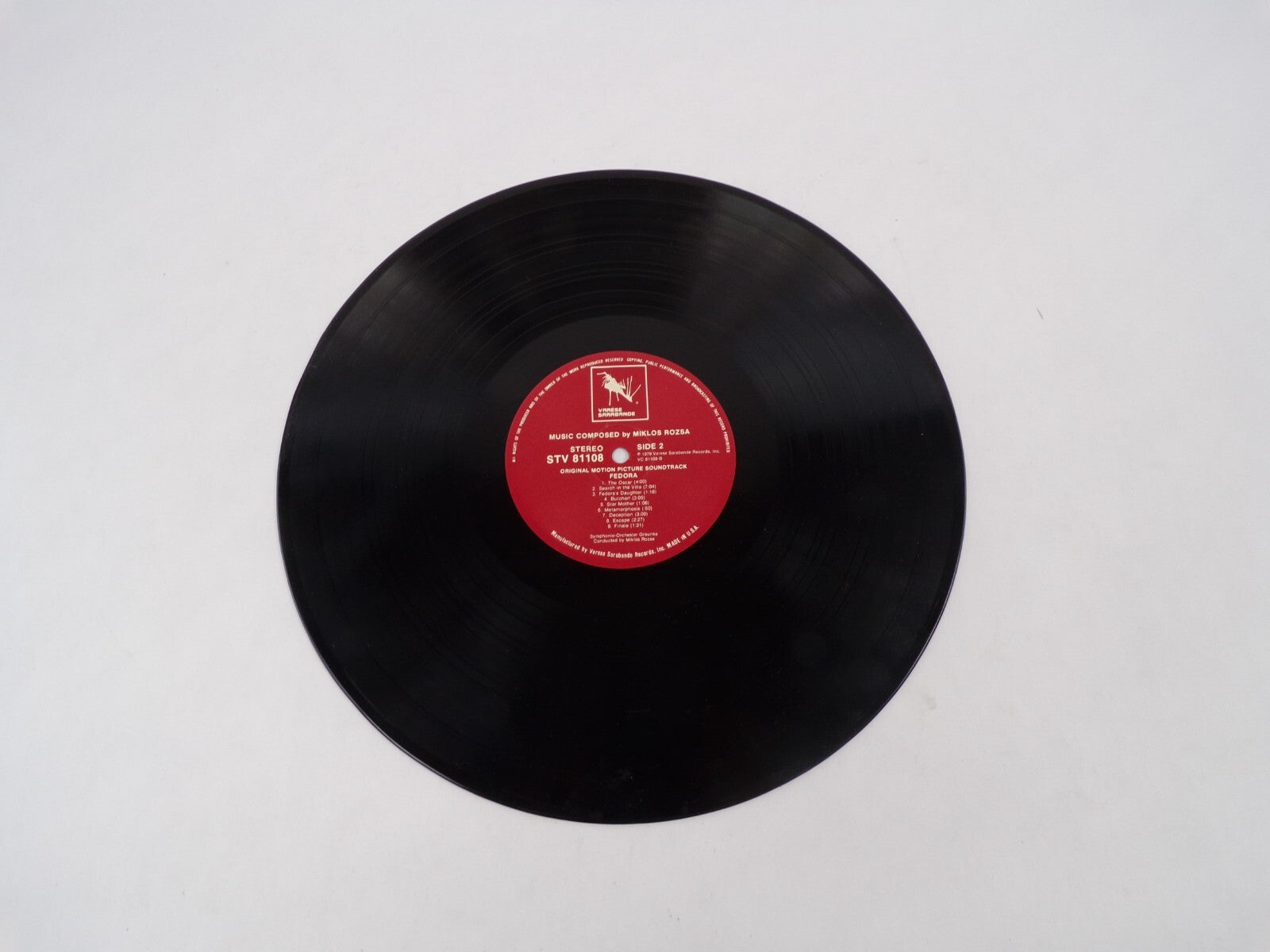 Fedora Composed By Miklos Rozsa The Oscar Search In The Villa Vinyl Record