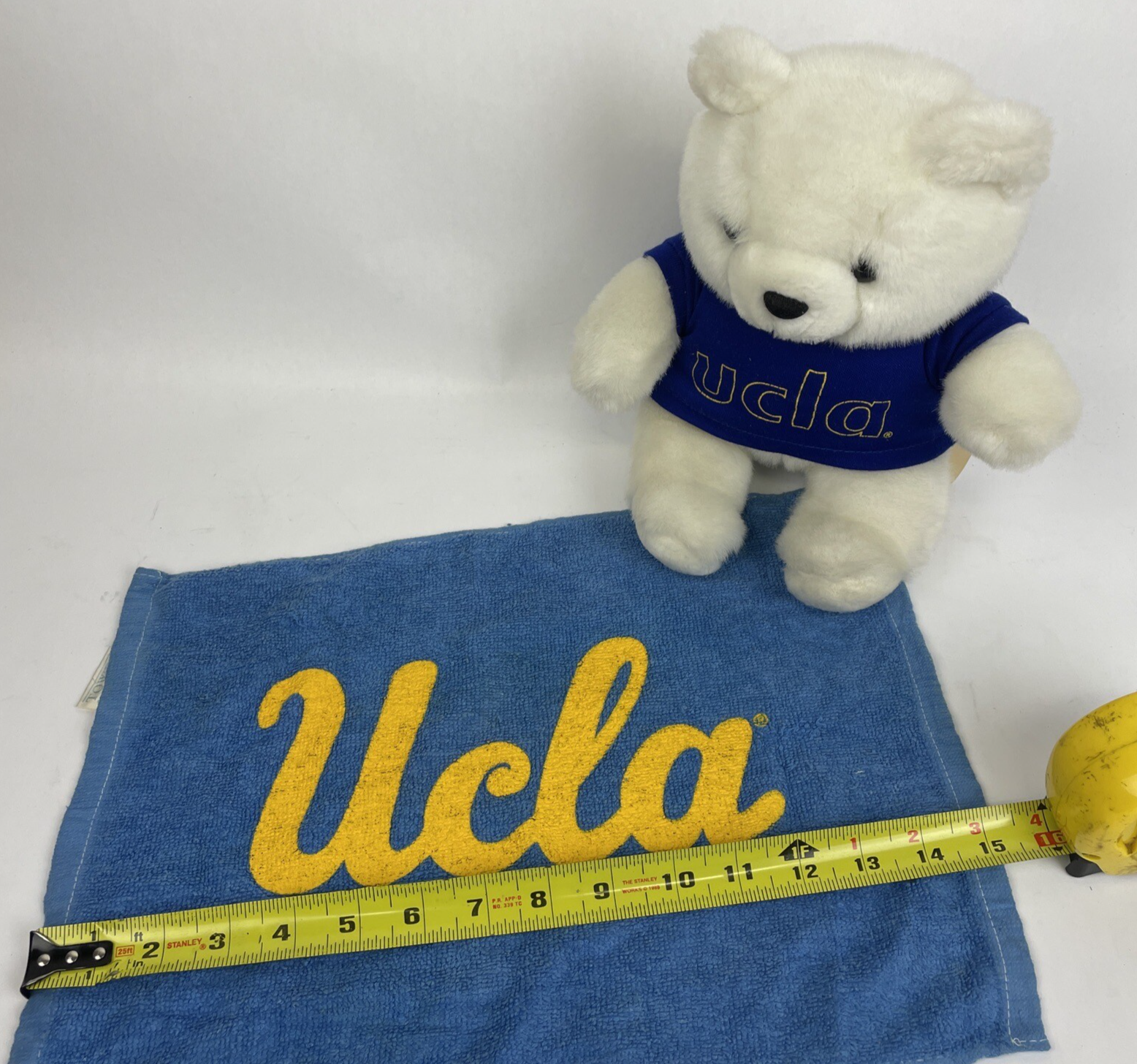 UCLA Teddy Bear Plush Mini Stuffed Animal 10" U C L A RARE College + Rally Towel