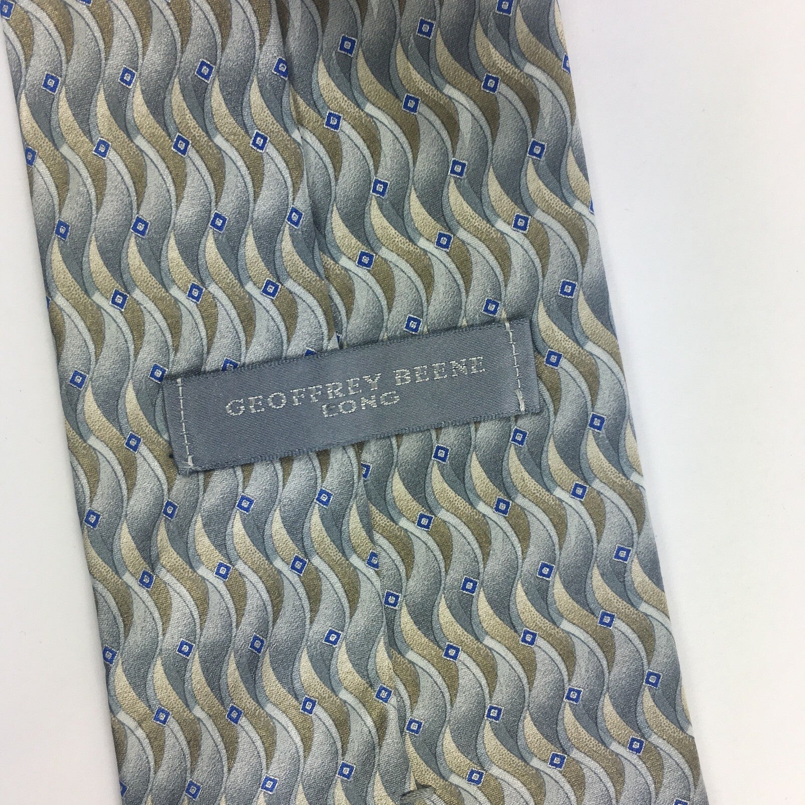 Genuine Geoffrey Beene Long Handmade Stylish Formal/Casual Tie Multi Coloured