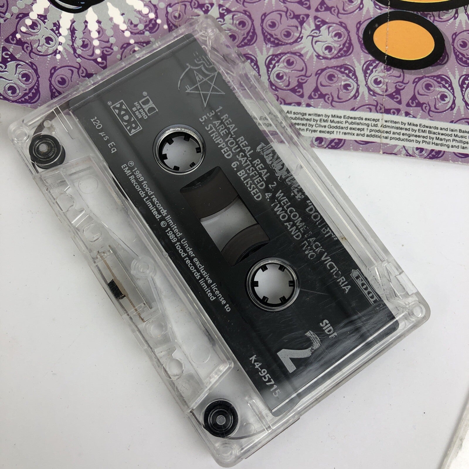 Vintage Cassette Tape 1989 JESUS JONES : DOUBT - LOOK