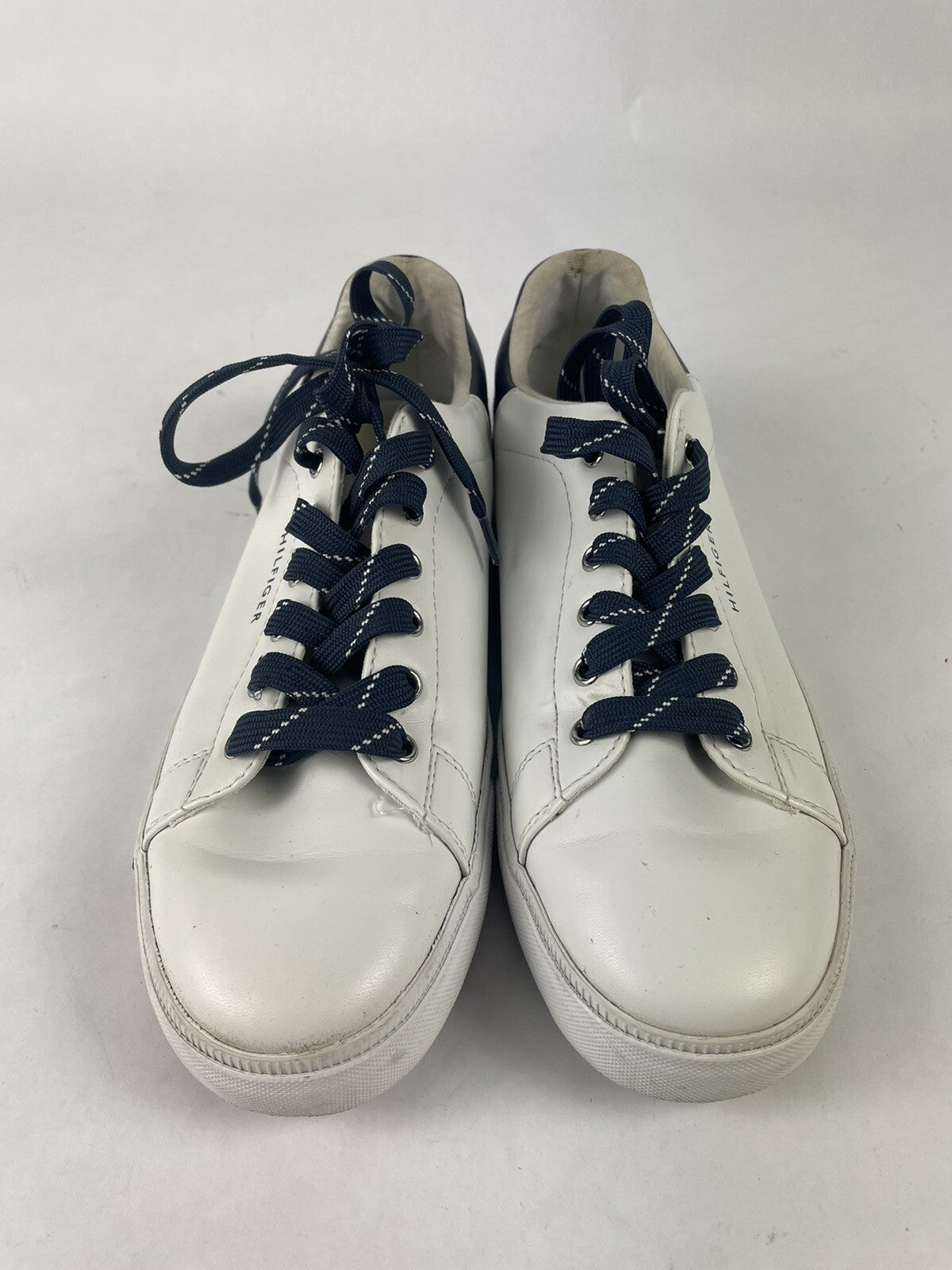 Tommy Hilfiger Sneakers Sz 9.5  TWLADDIN White Faux Leather Shoes Lace Up