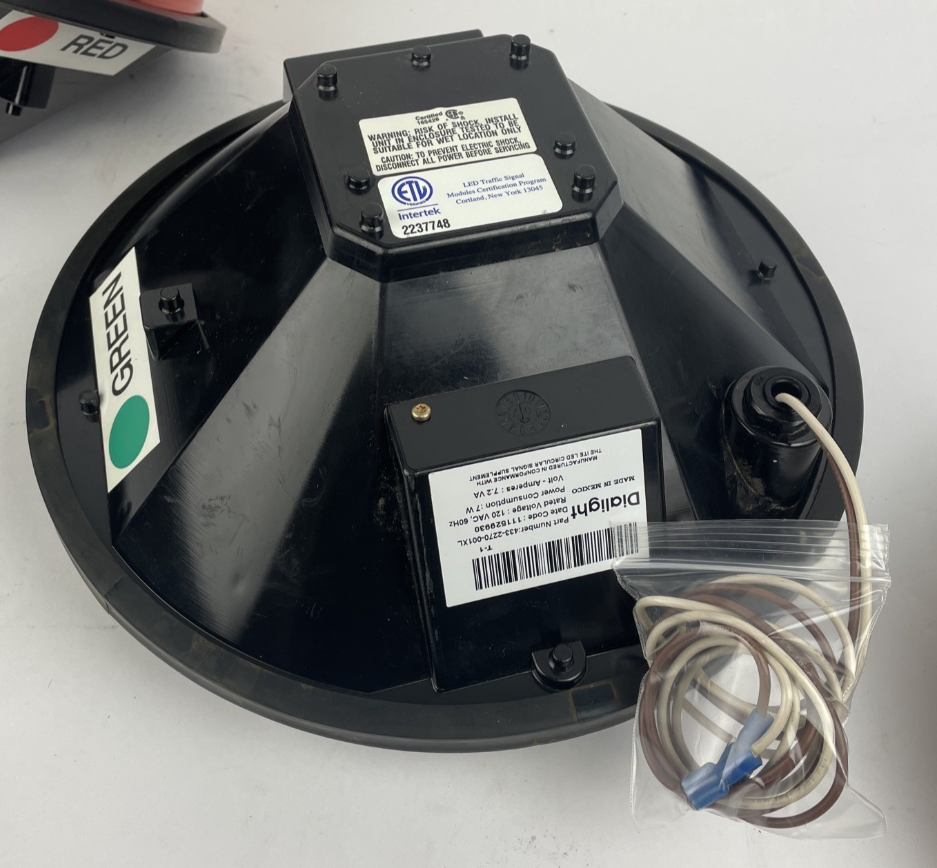 3 Dialight 4333230001XL RED GREEN YELLOW LED Circular Traffic Signal Lights 12"