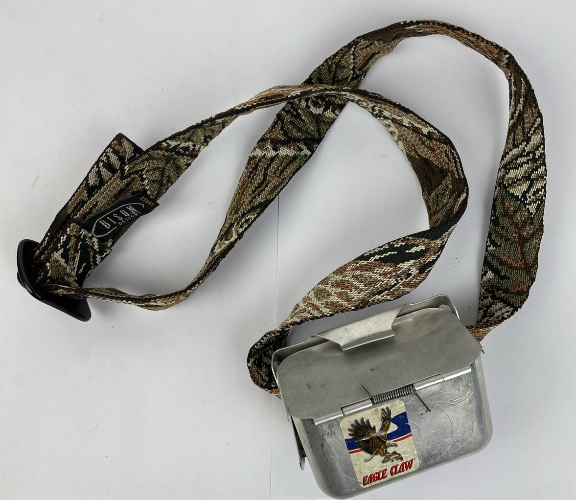 Cabela's Advanced Anglers green waist pack with extras for fly fishing and hiking.