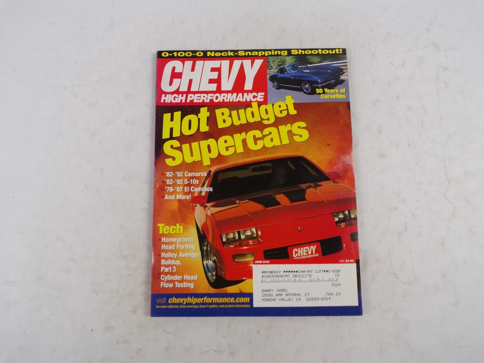 June 2002 Chevy High Performance Hot Budget Supercars 0-100-0 Neck-Snapping Shoo
