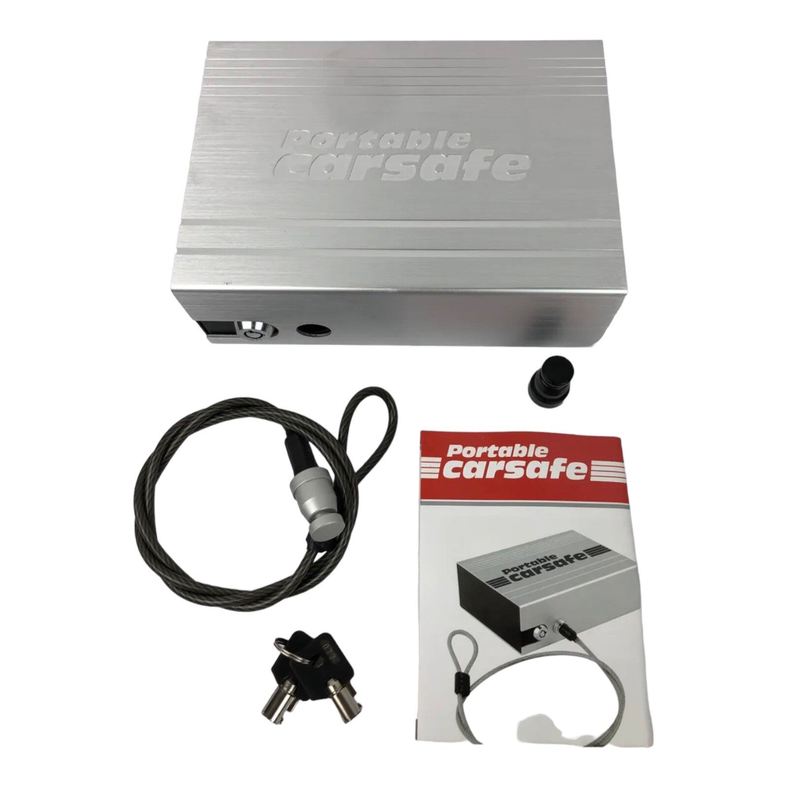 CAR SAFE Portable Small Car Gun Safe for Pistols Handgun Valuables Key Lock ITNL