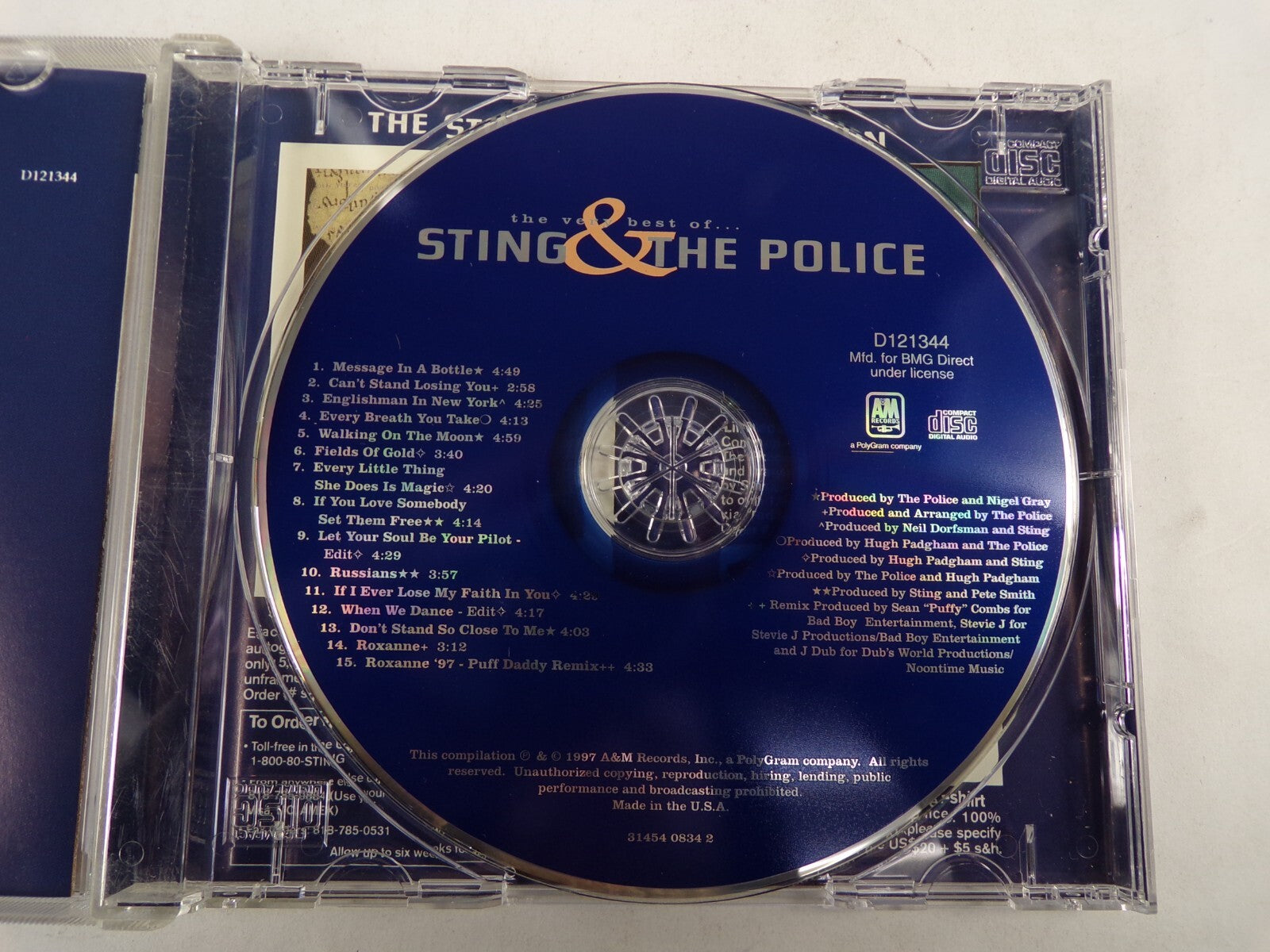 Sting The Police The Very Best Of Sting & The Police Message In A Bottle CD#53