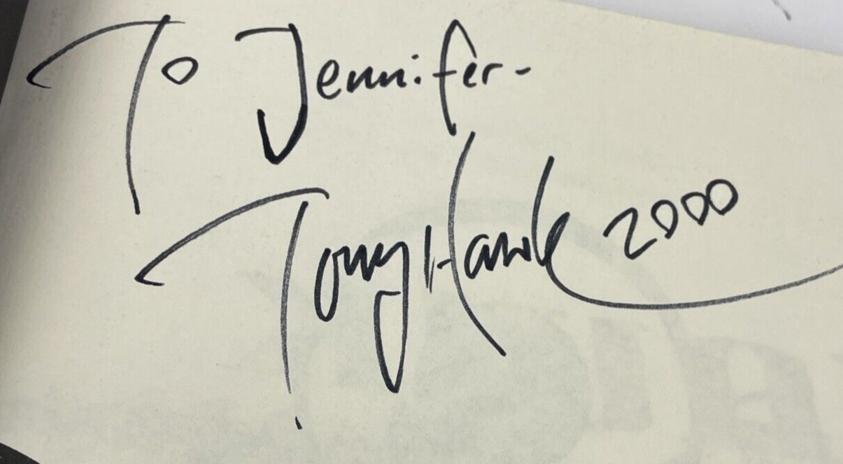 Signed 2000 hardcover copy of Tony Hawk's Hawk: Occupation Skateboarder inscribed to Jennifer.