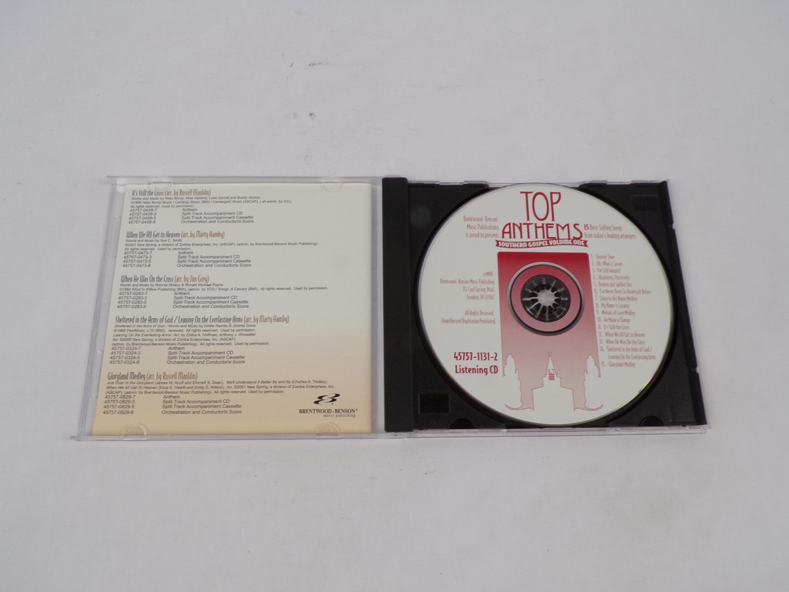 Brentwood-Benson Music Publishing Top Anthems Southern Gospel Volume One CD#68