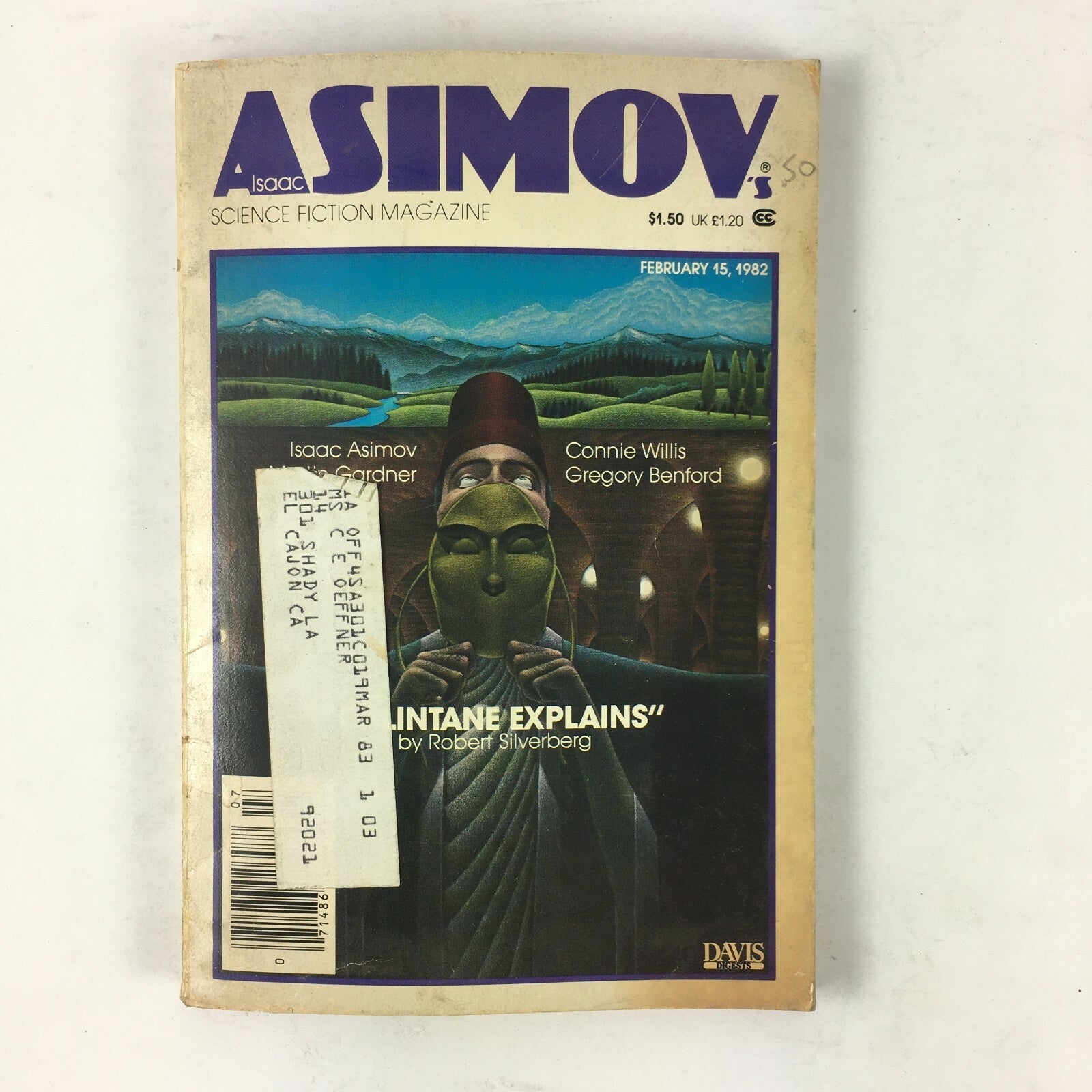 February 1982 Asimov's Science Fiction Magazine Connie Willis Gregory Benford