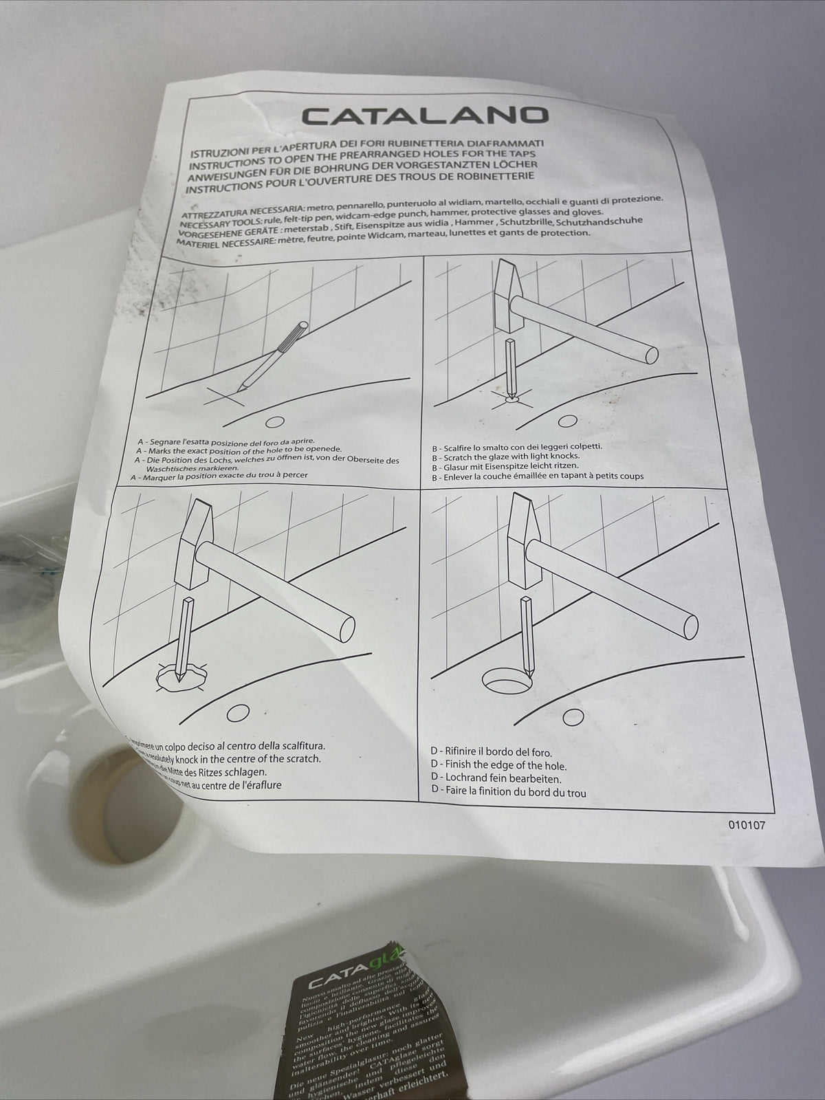 OEM CATALANO ITALY PREMIUM 40VP Basin Bathroom Sink Catalano Premium 40 Basin