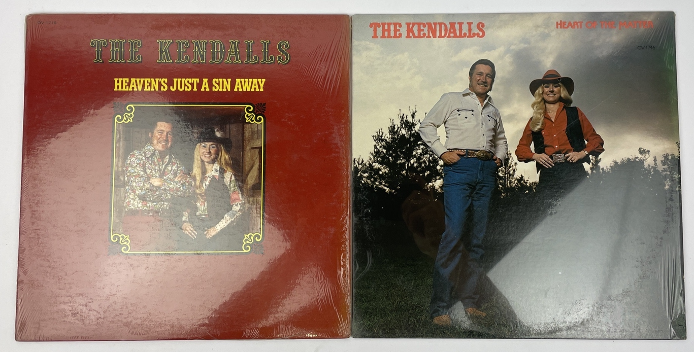 2 x The Kendalls LP Vinyl Records Heart of the Matter, Heaven's Just a Sin Away