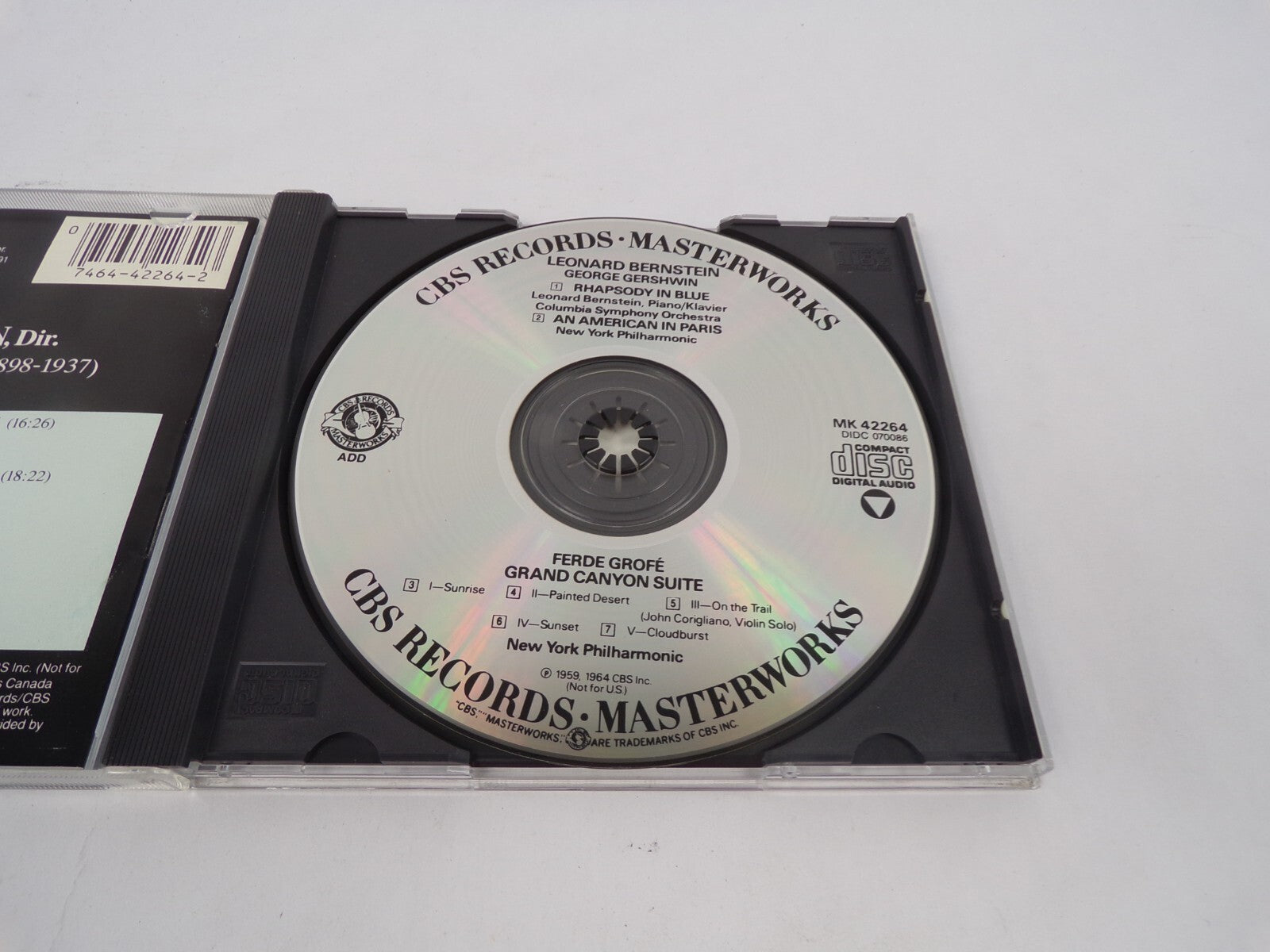 Bernstein Gershwin Rhapsody In Blue An American Paris Grofe Grand Canyon SuCD#69