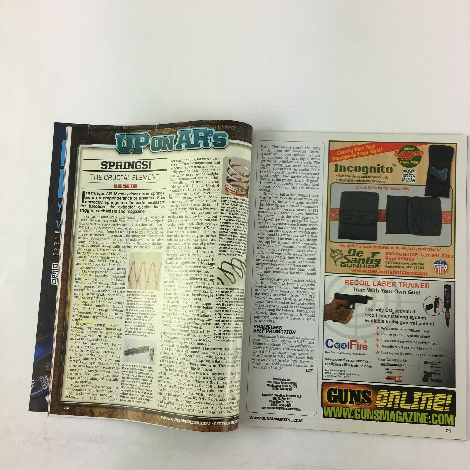 September 2015 Guns Magazine 9mm High RPM Ripper MG42 SR1911 LW .45 ACP 2xRuger