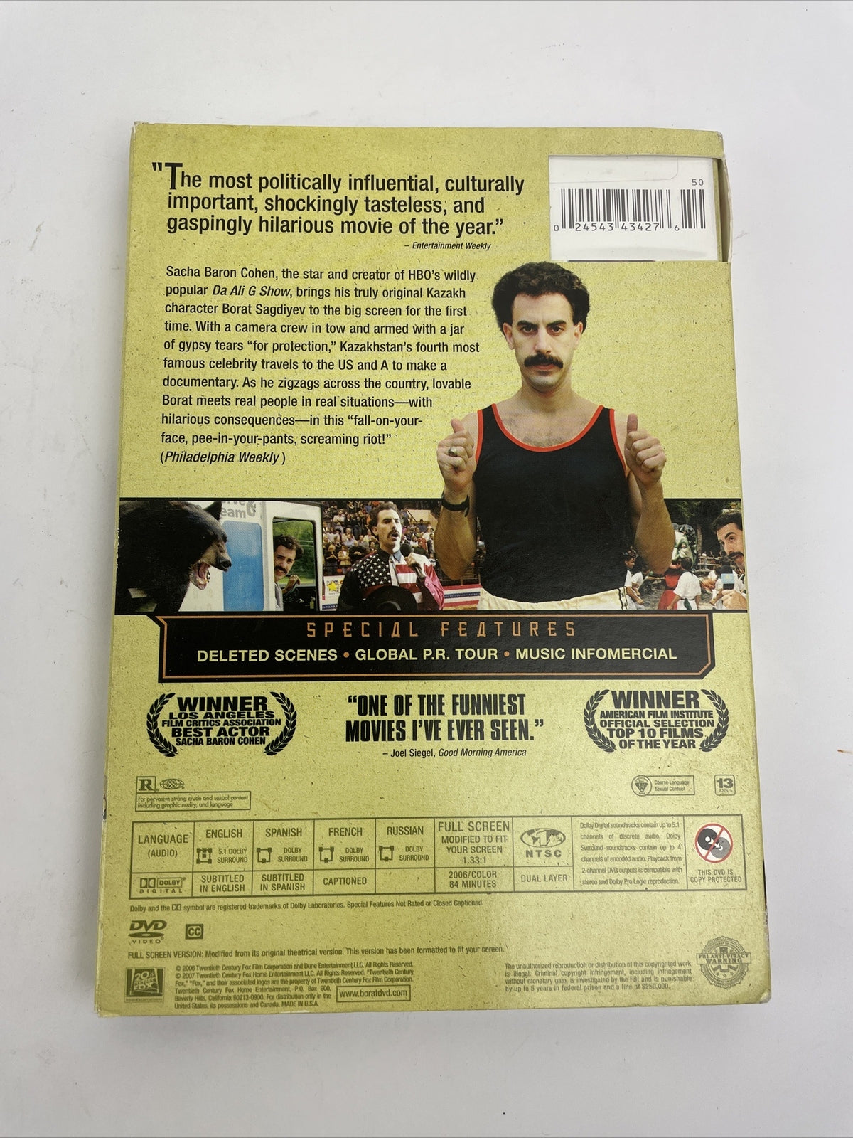 Borat DVD Video Movie Sacha Baron Cohen New Sealed w/Slipcover