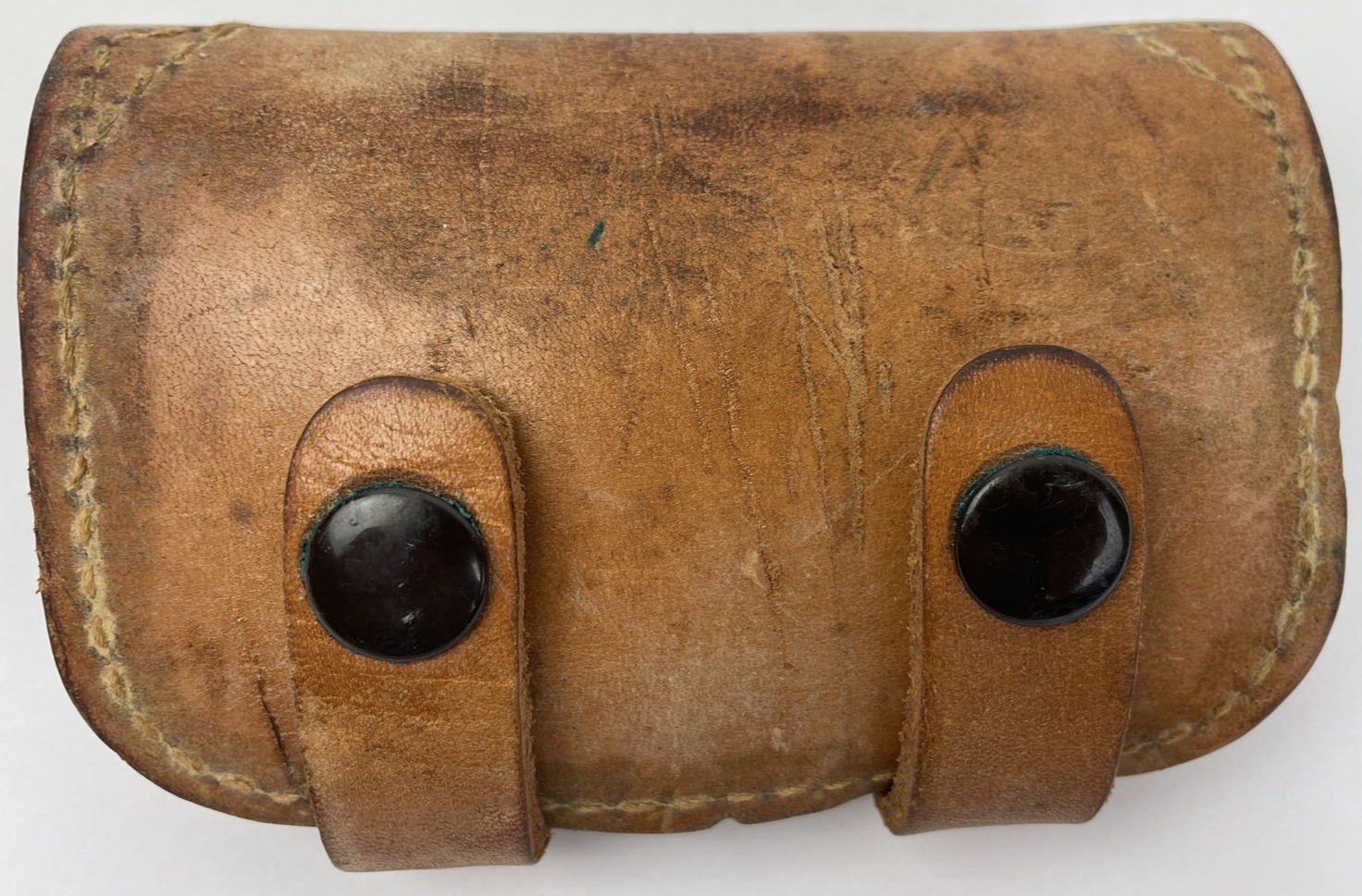 Vintage Ruff'n Ready Leather Belt Drop Snap Pouch Model 223 Fishing Hunting LOOK