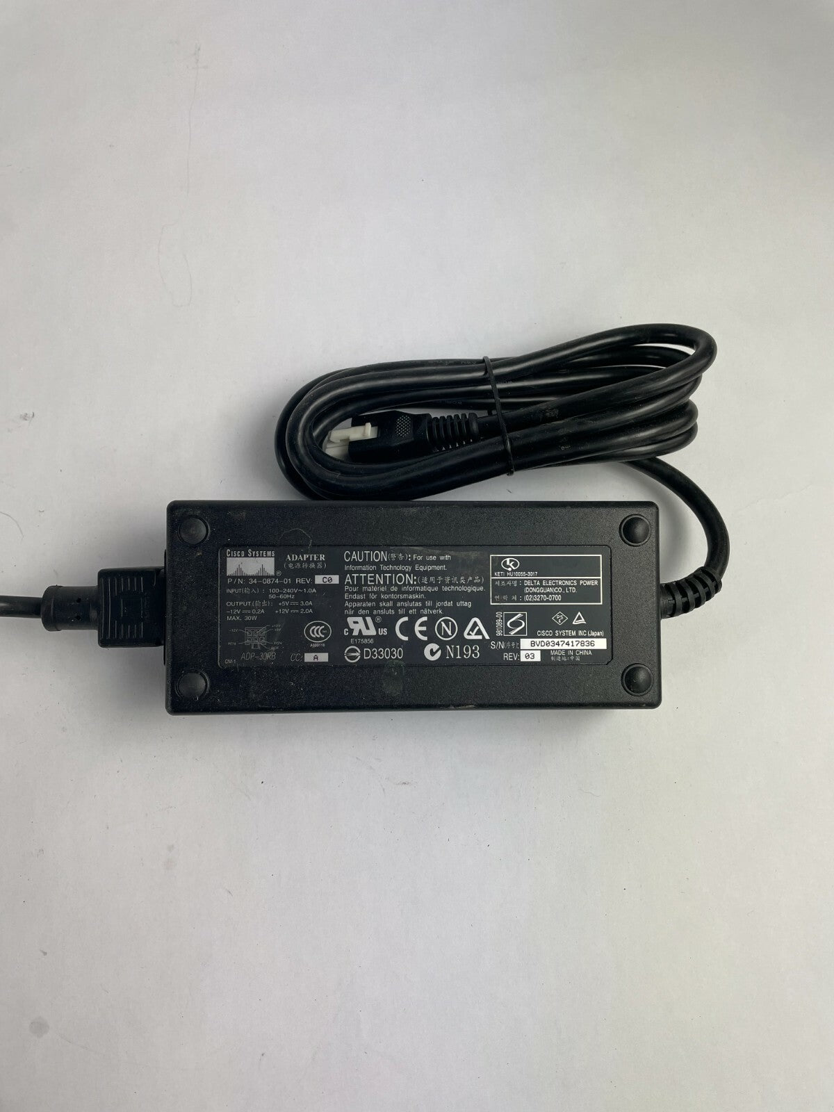 Genuine Cisco 34-0874 Ac Adapter Output 5/12 V 2/3 A Power Supply Adapter A95