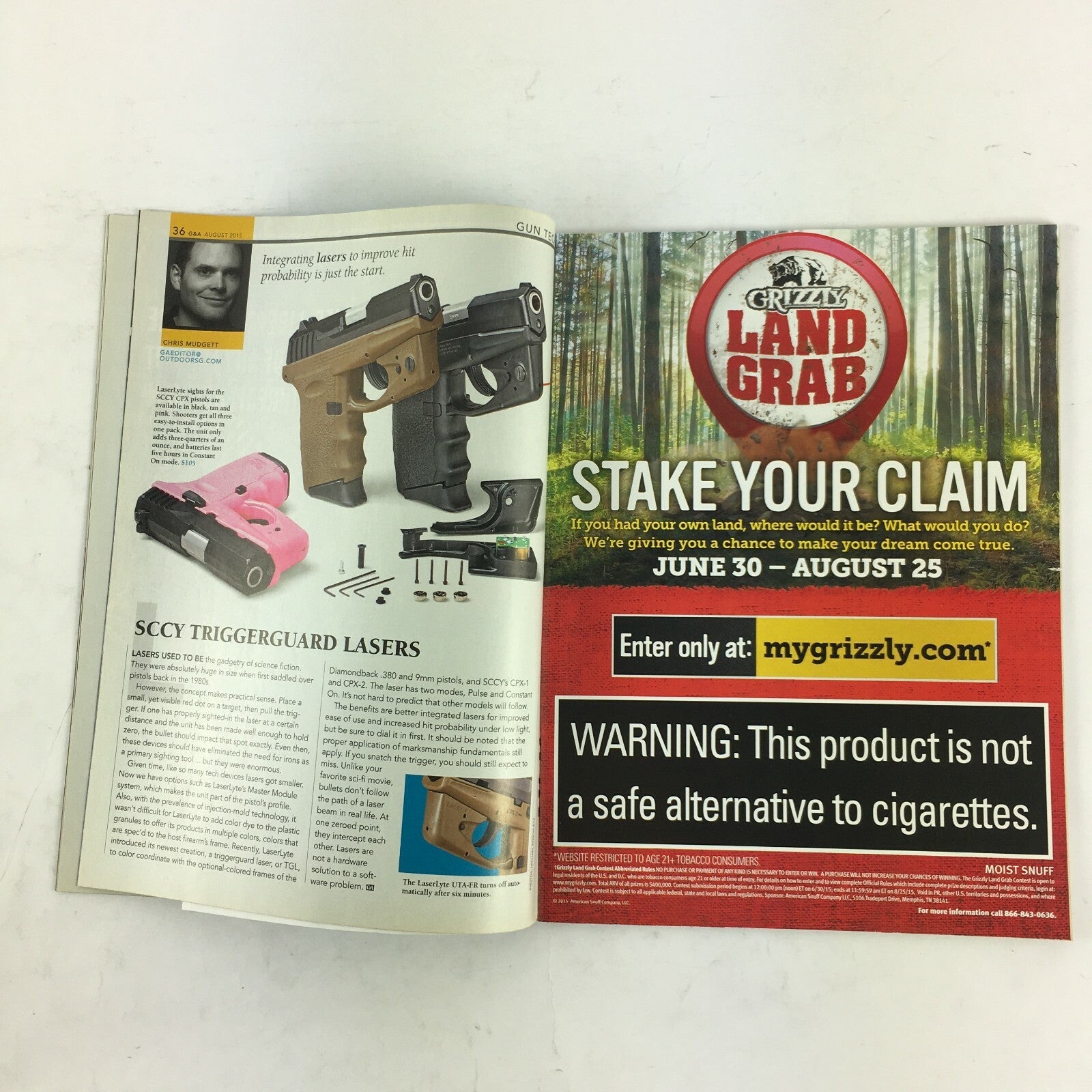August 2015 Guns & Ammo Magazine Go North! Hunt Alaska & Canada Weatherby Mark