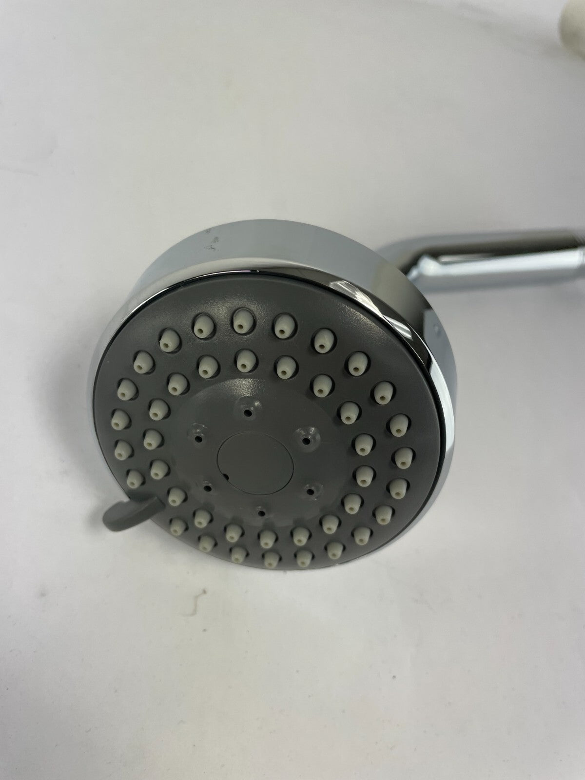 Rubi RMYTDCC Myrto chrome shower arm and shower head kit for modern bathroom installation