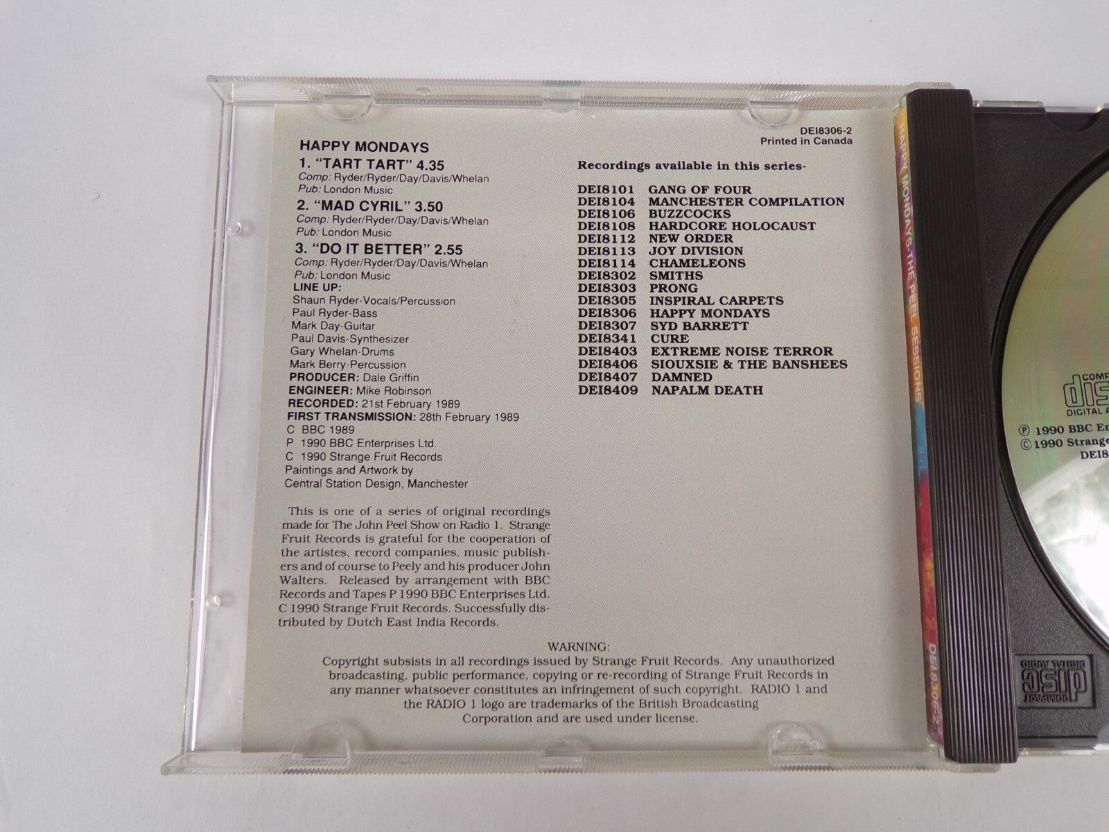 Happy Mondays The John Peel Sessions CD #25