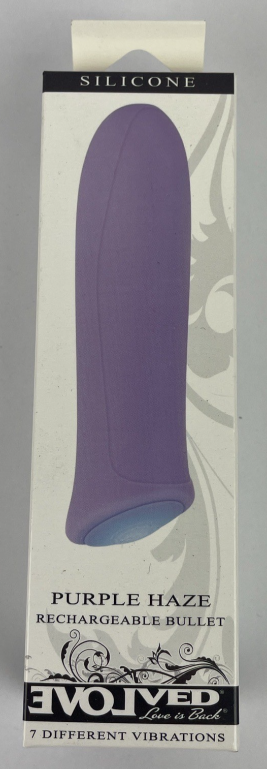 " Evolved " On The Spot Bullet Rechargeable Light Up Vibe Personal Toy - Purple