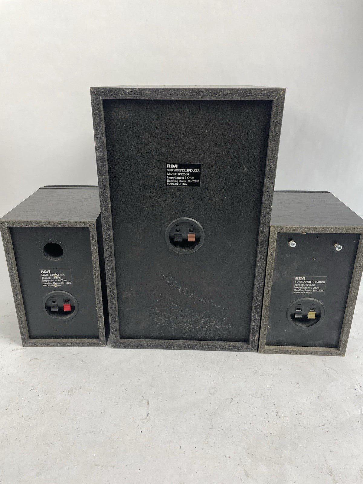 RCA RT2500 Main & Surround Speakers 6 Ohm 2 bookshelf speaker  + Subwoofer