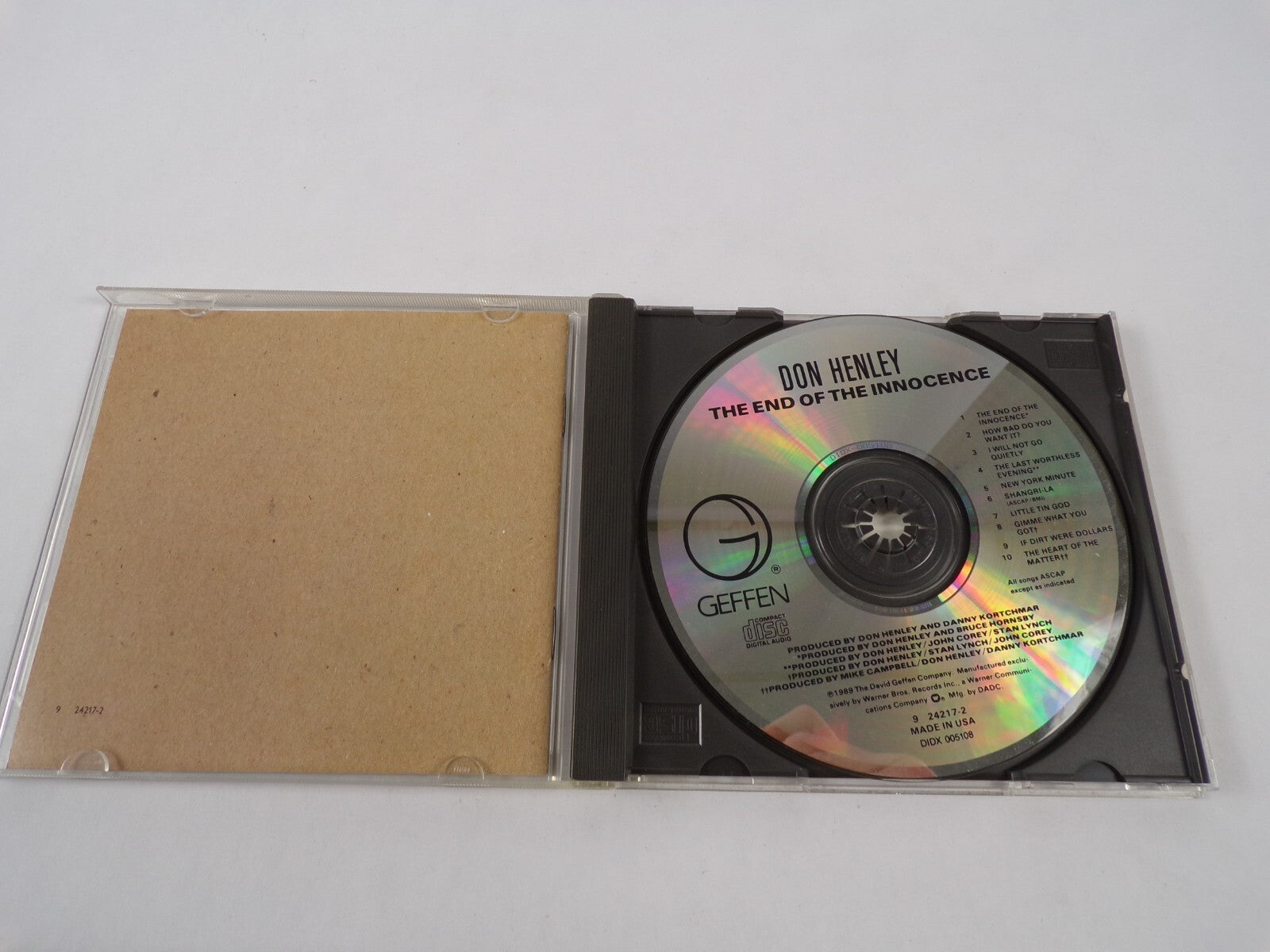 Don Henley The End Of The Innocence How Bad Do You Want It I Will Not Go CD#12
