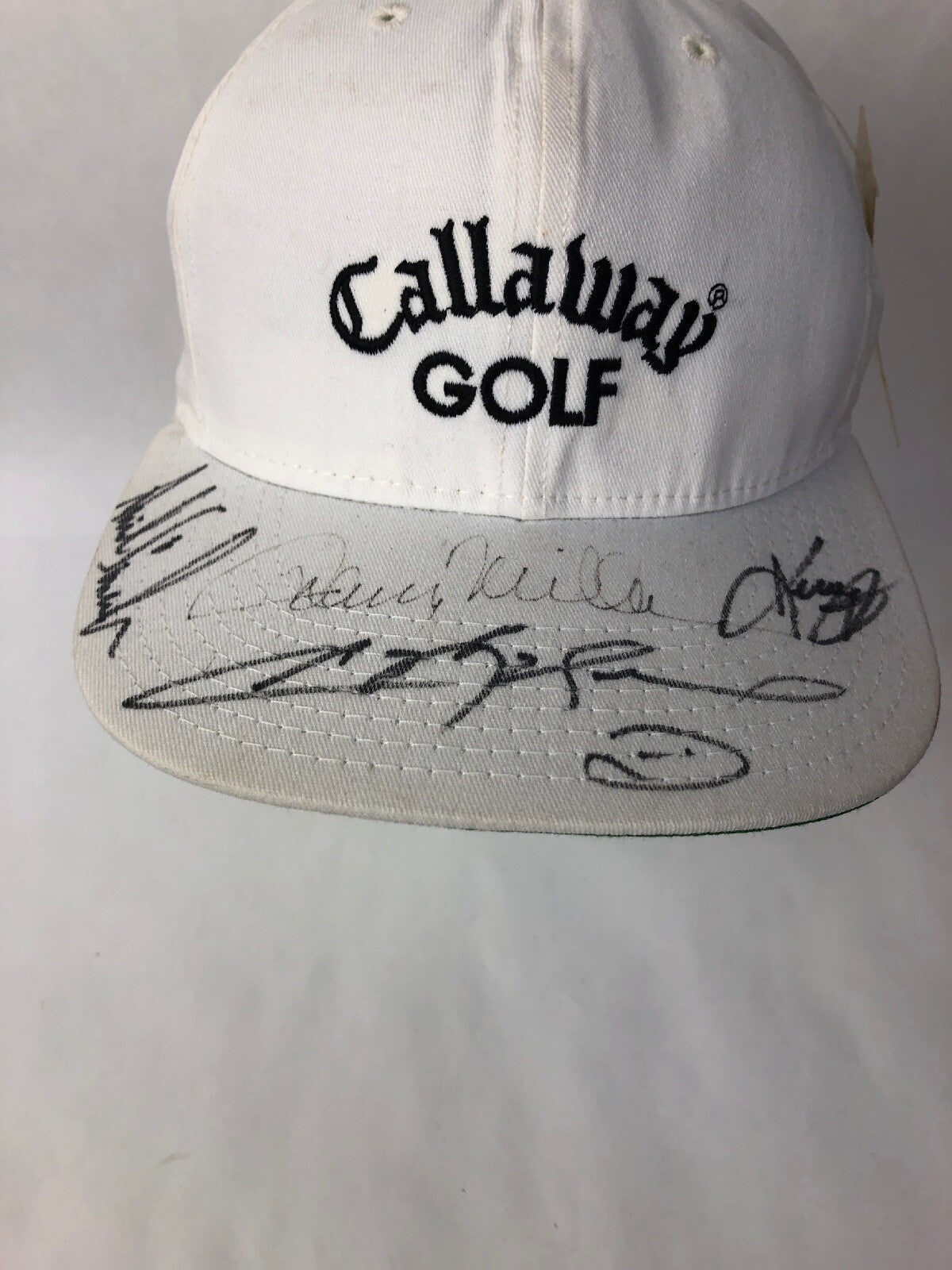 Vintage white Callaway Big Bertha golf hat rare signed autograph collectible cap