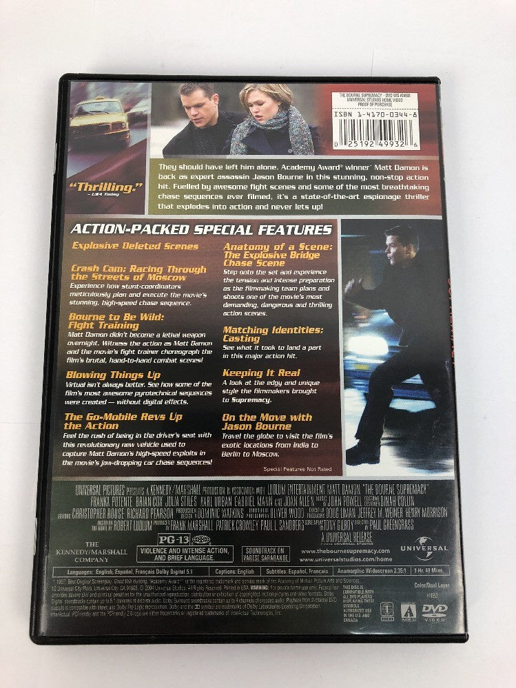 (DVD, Widescreen)The Bourne Supremacy  Fast Free First Class Shipping