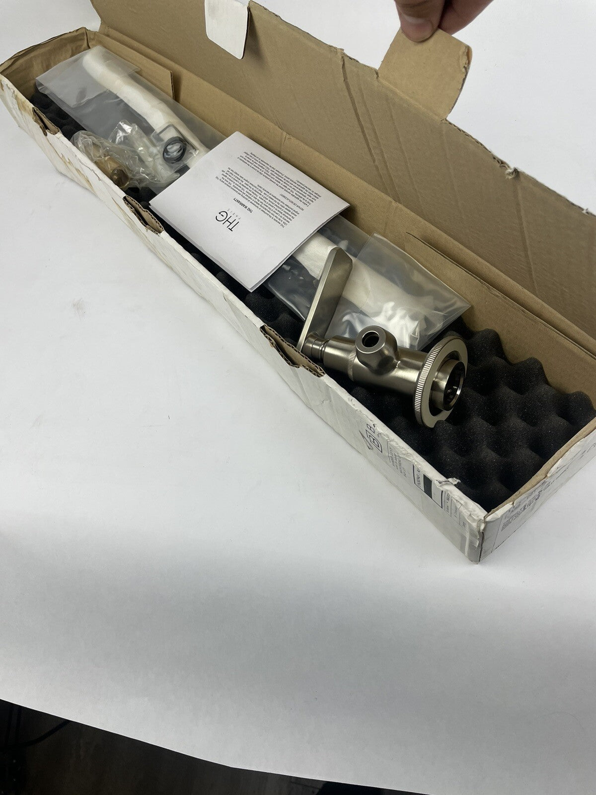 THG Paris A58-C01-00181 matte nickel toilet and bidet water supply angle valve