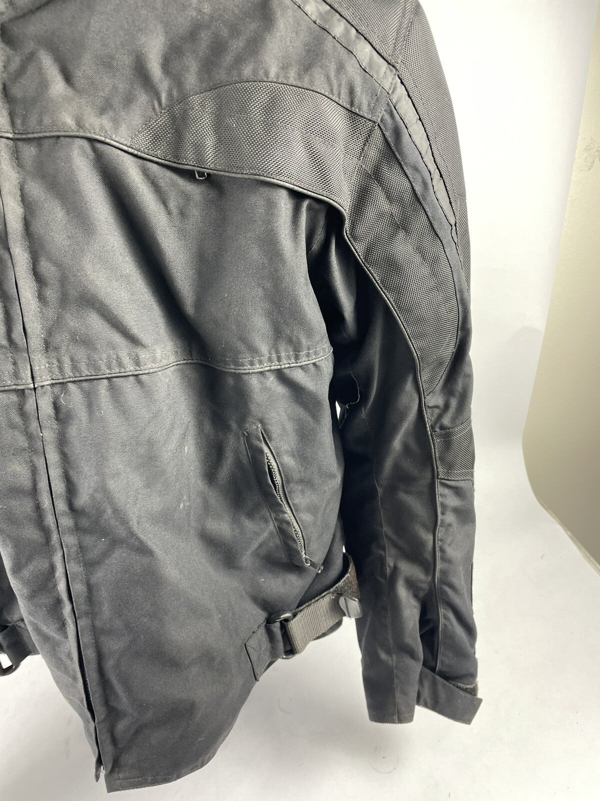 Men's River Road Black Biker Motorcycle Jacket Size 2XL