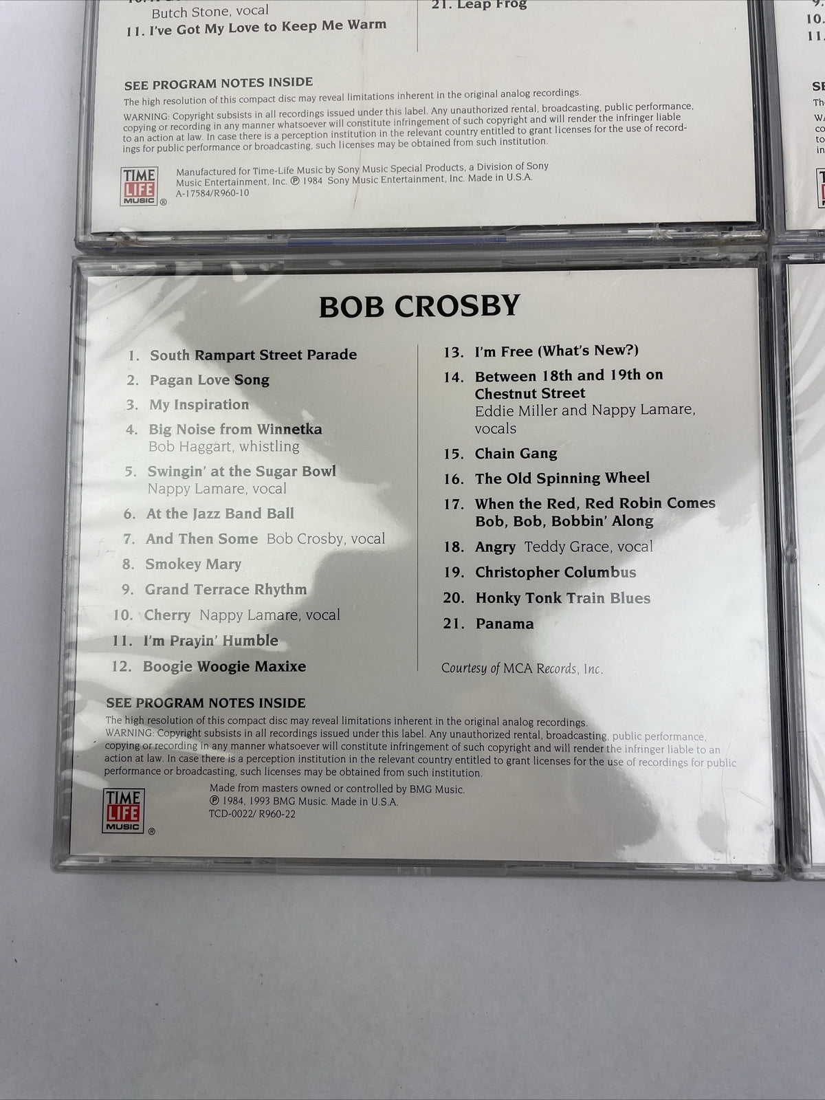 Lot of 6 x Time-Life Big Bands Sealed Hype Stickers Crosby Brown Dorsey CD #72