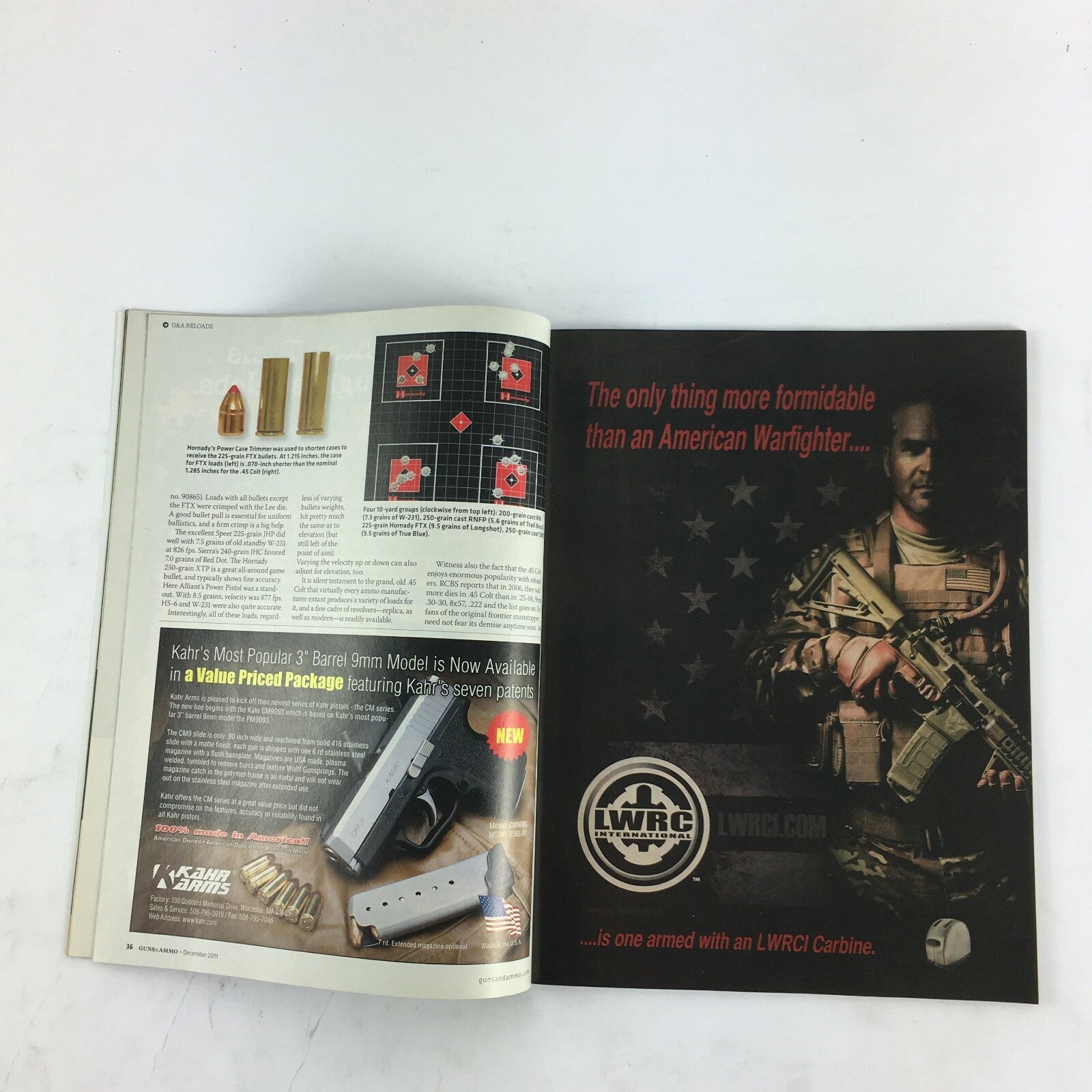 December 2011 Guns & Ammo Magazine Nighthawk HighFlying 1911.308MWS AR M1Carbine