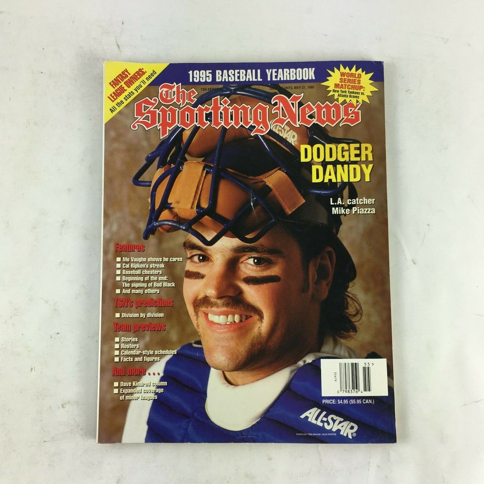 May 1995 Sporting News Magazine Dodger Dandy L.A.Catcher Mike Piazza 