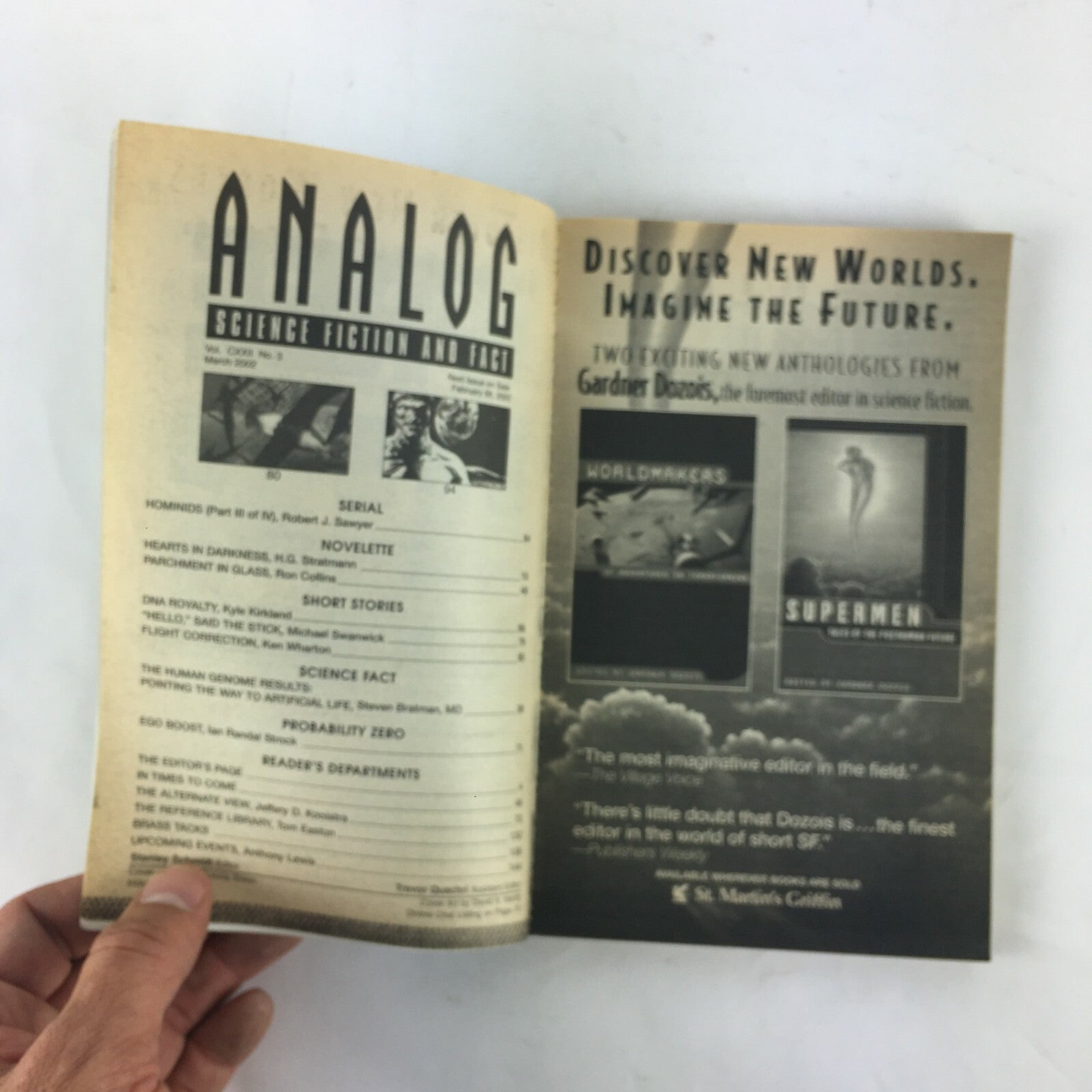 March 2002 Analog Science Fiction Fact Magazine H.G.Stratman Ron Collins