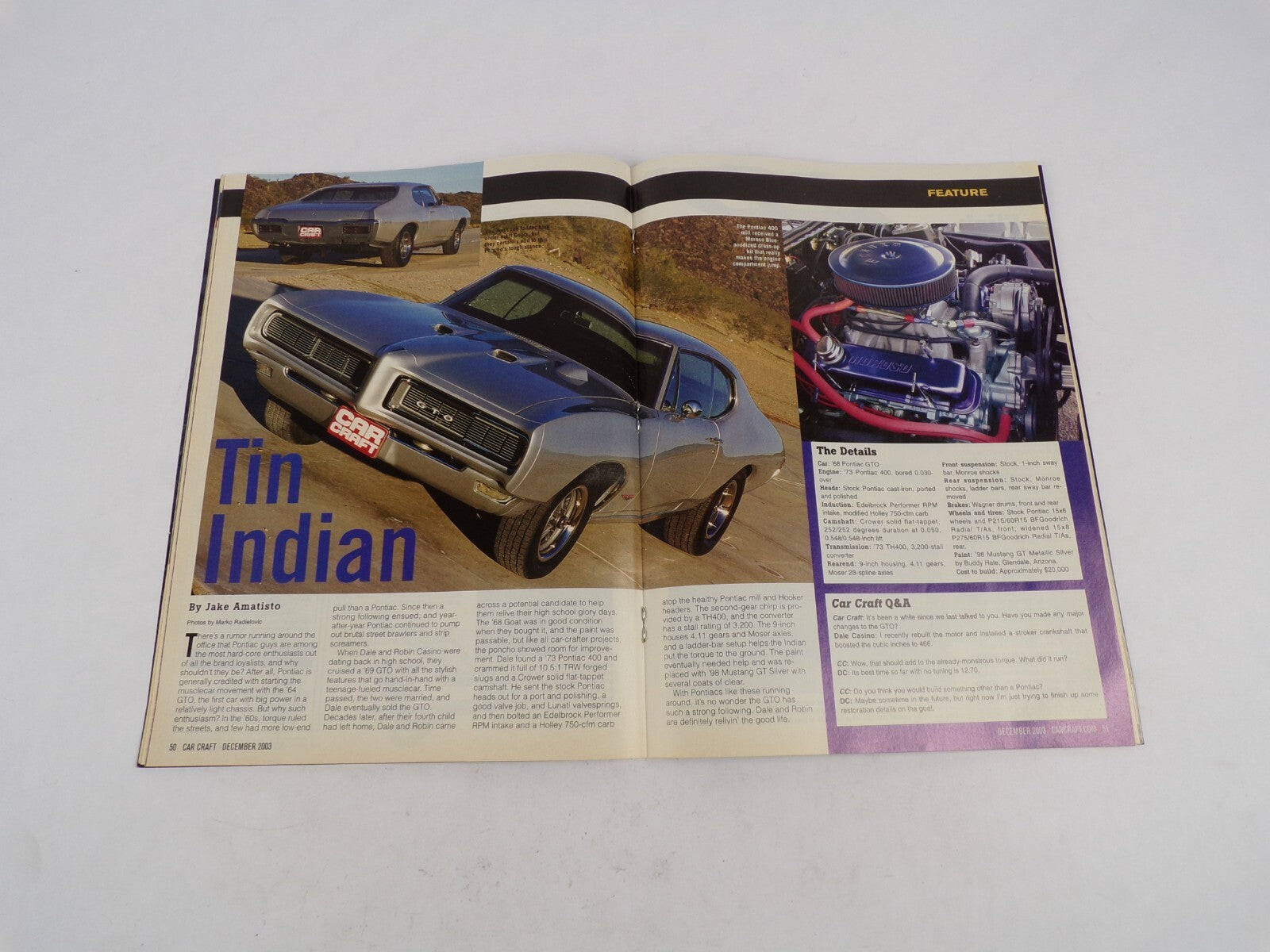 December 2003 Car Craft Real World Cars DYNO-Proven! 300 To 900 Rear-Wheel HP
