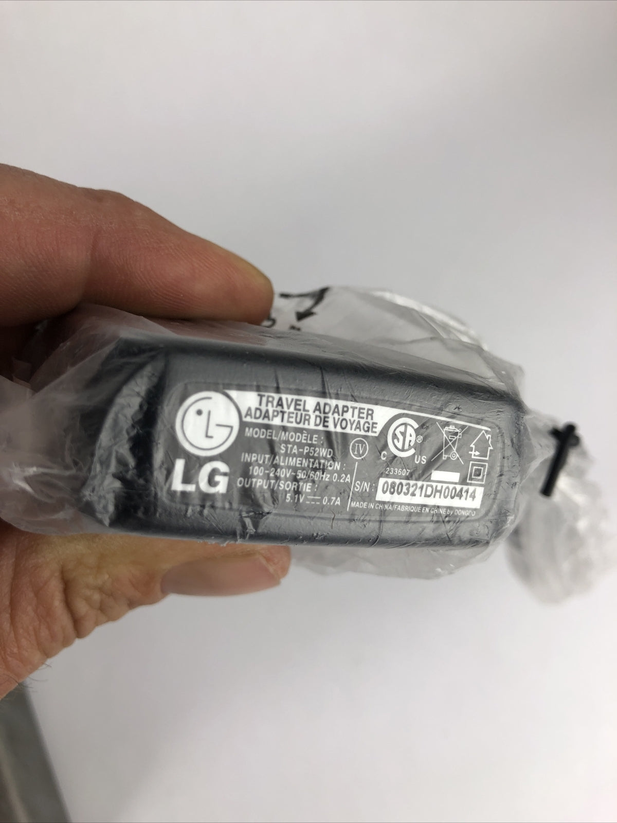 Genuine OEM New LG Wall Charger STA-P52WR / STA-P52WD / STA-P52WS Free Ship A27