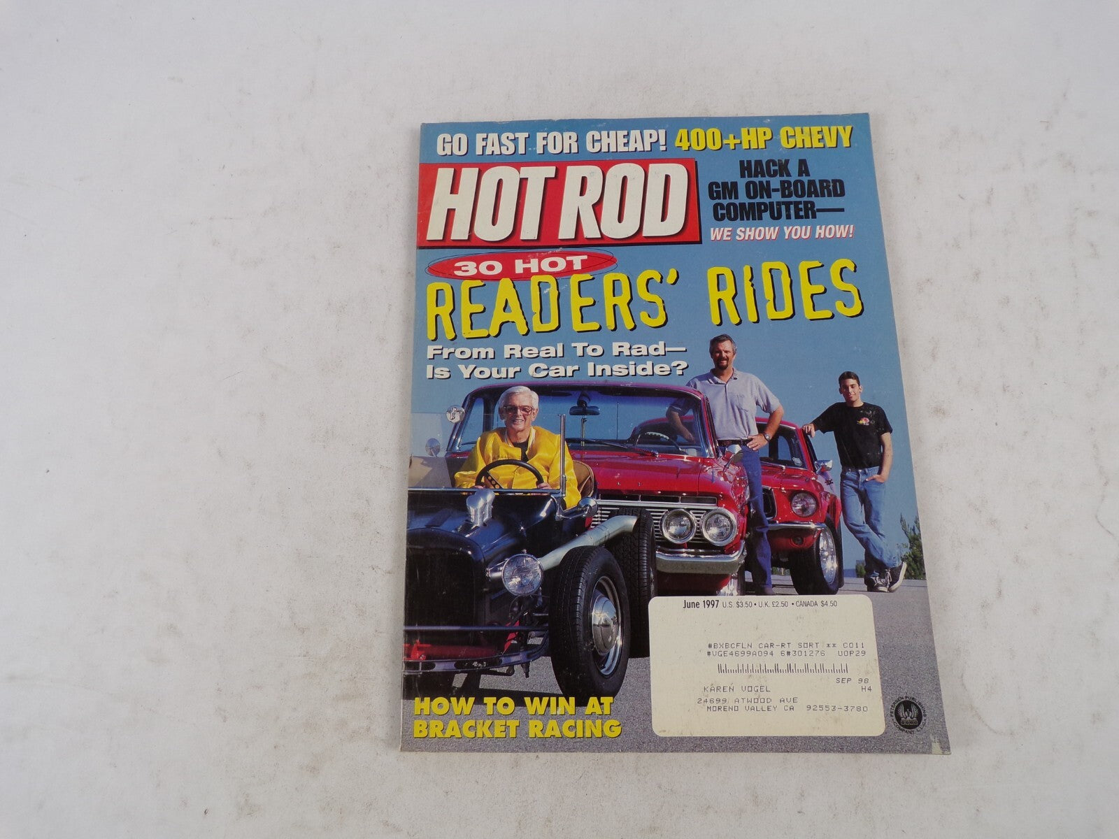 June 1997 Hot Rod Readers' Rides Go Fast For Cheap! 400+HP Chevy From Real To Ra