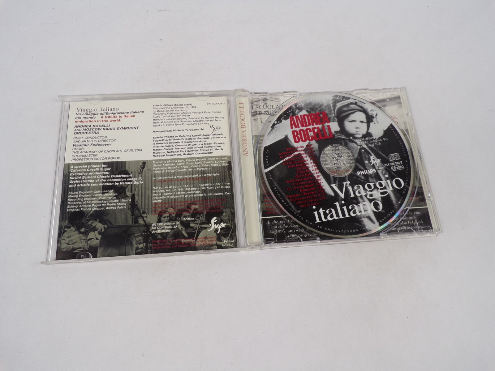 Andrea Bocelli Viaggio Italiano "Nessun Dorma" "Lamento Di Federico" "Ah, CD#71