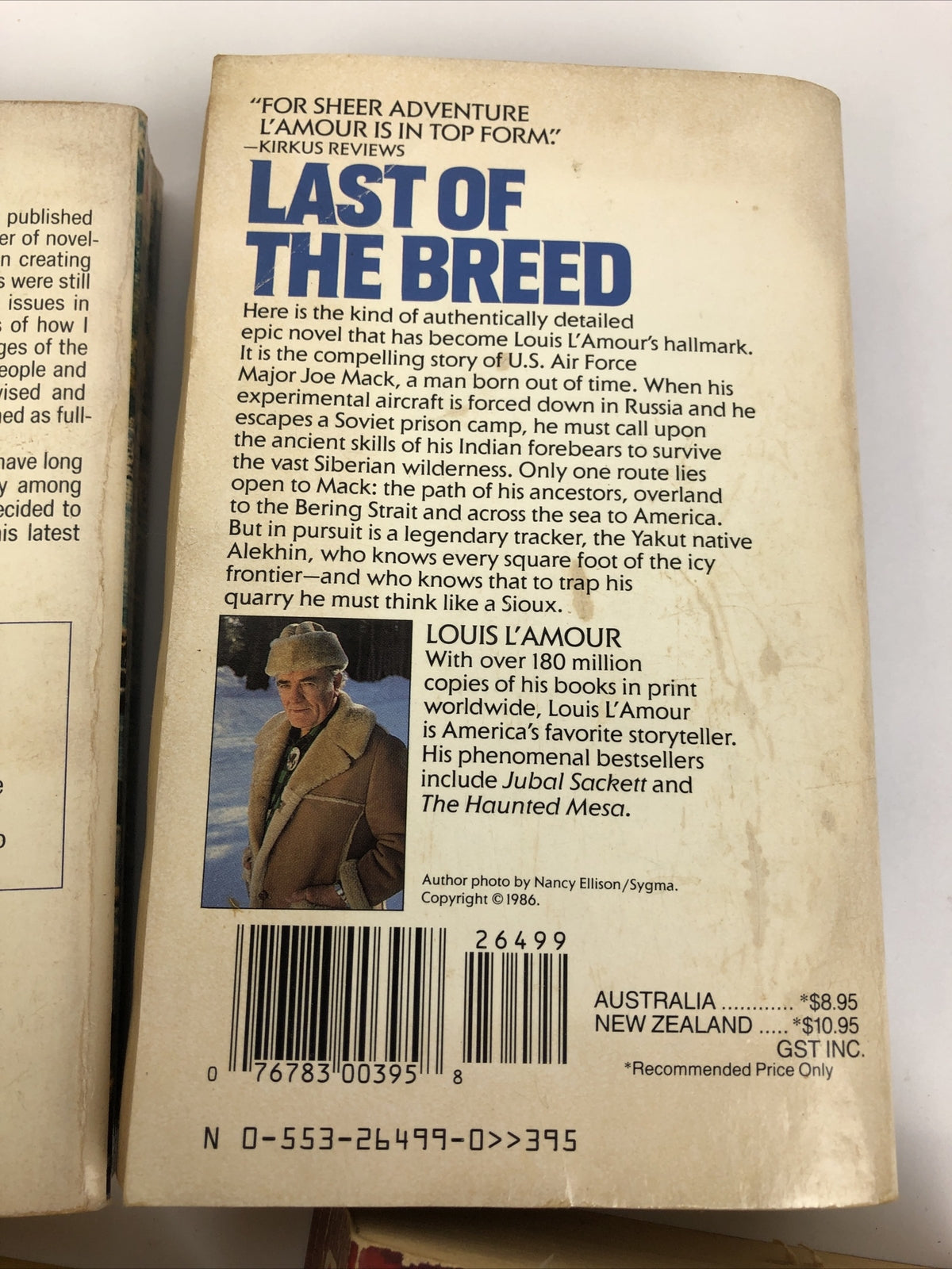 VINTAGE LOT OF 4 LOUIS L'AMOUR WESTERN PAPERBACK BOOKS - Last of the Breed +++