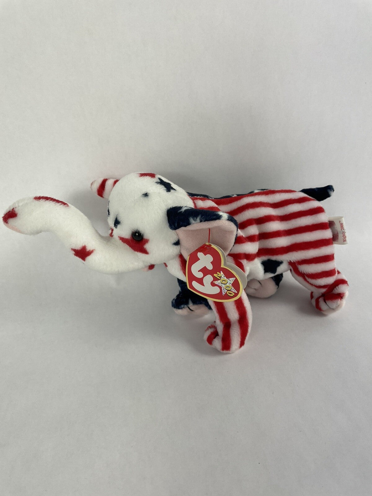 Righty 2000 Elephant Ty Beanie Baby - WITH ERRORS - Mint Condition
