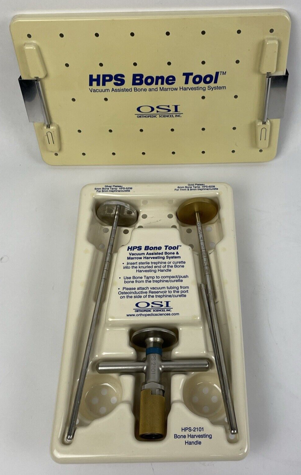 OSI HPS Bone Tool Vacuum Assisted Bone & Marrow Harvesting System Extremely Rare