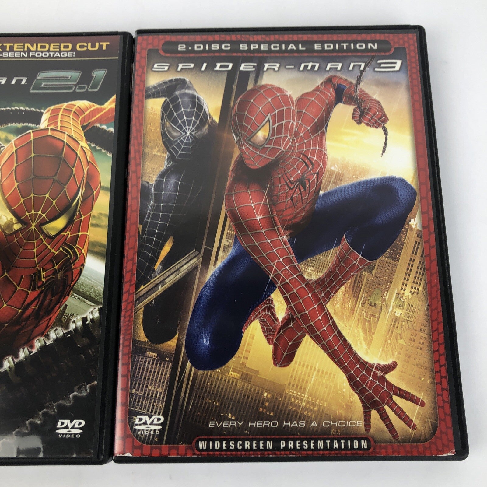 Spider-Man, Spider-Man 2.1, Spider-Man 3 - 3 x DVD Lot * MINT CONDITION FreeShip