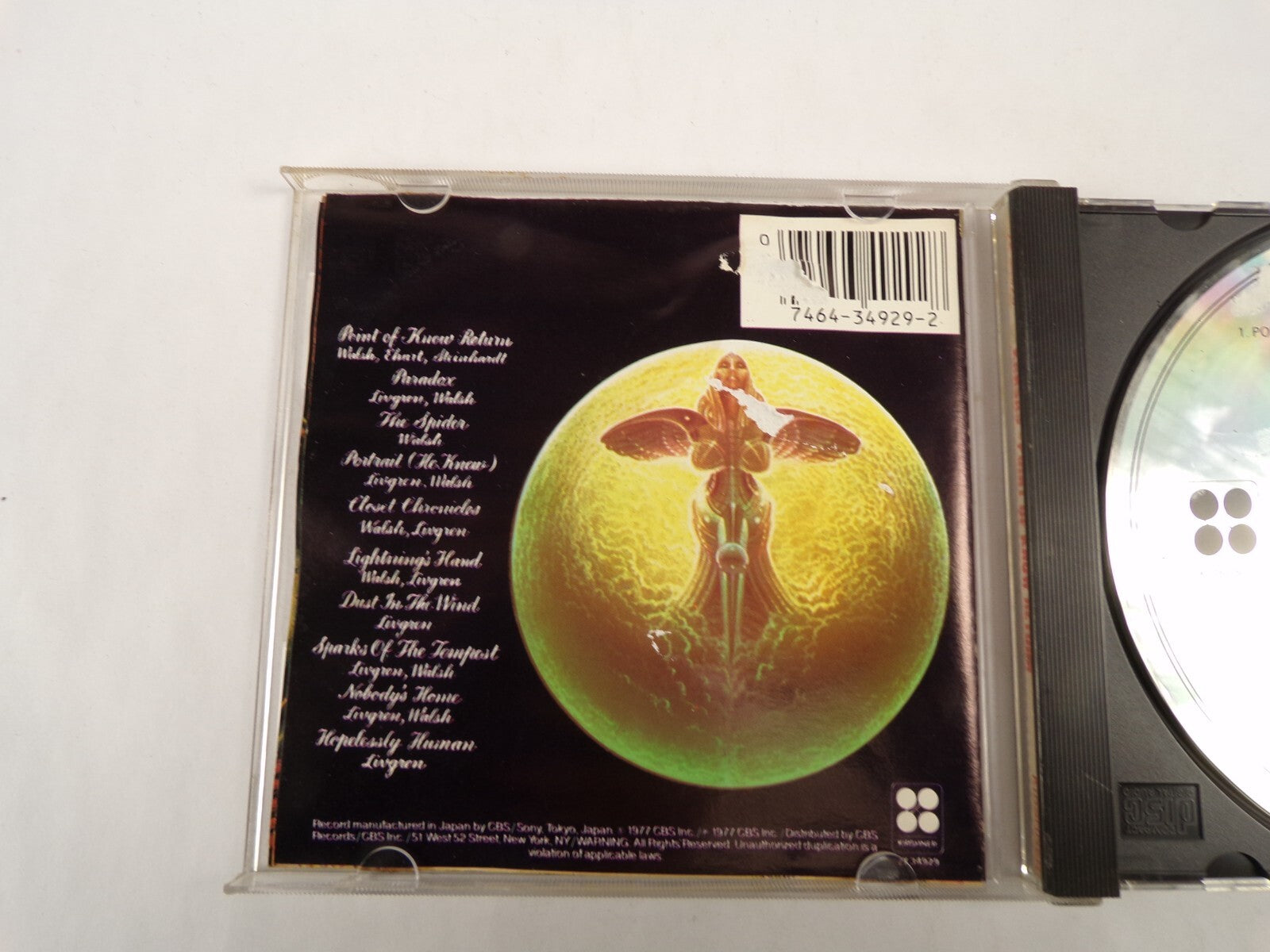 Kansas Point Of Knoew Retorn Paradox The Spider Portrait CD#54