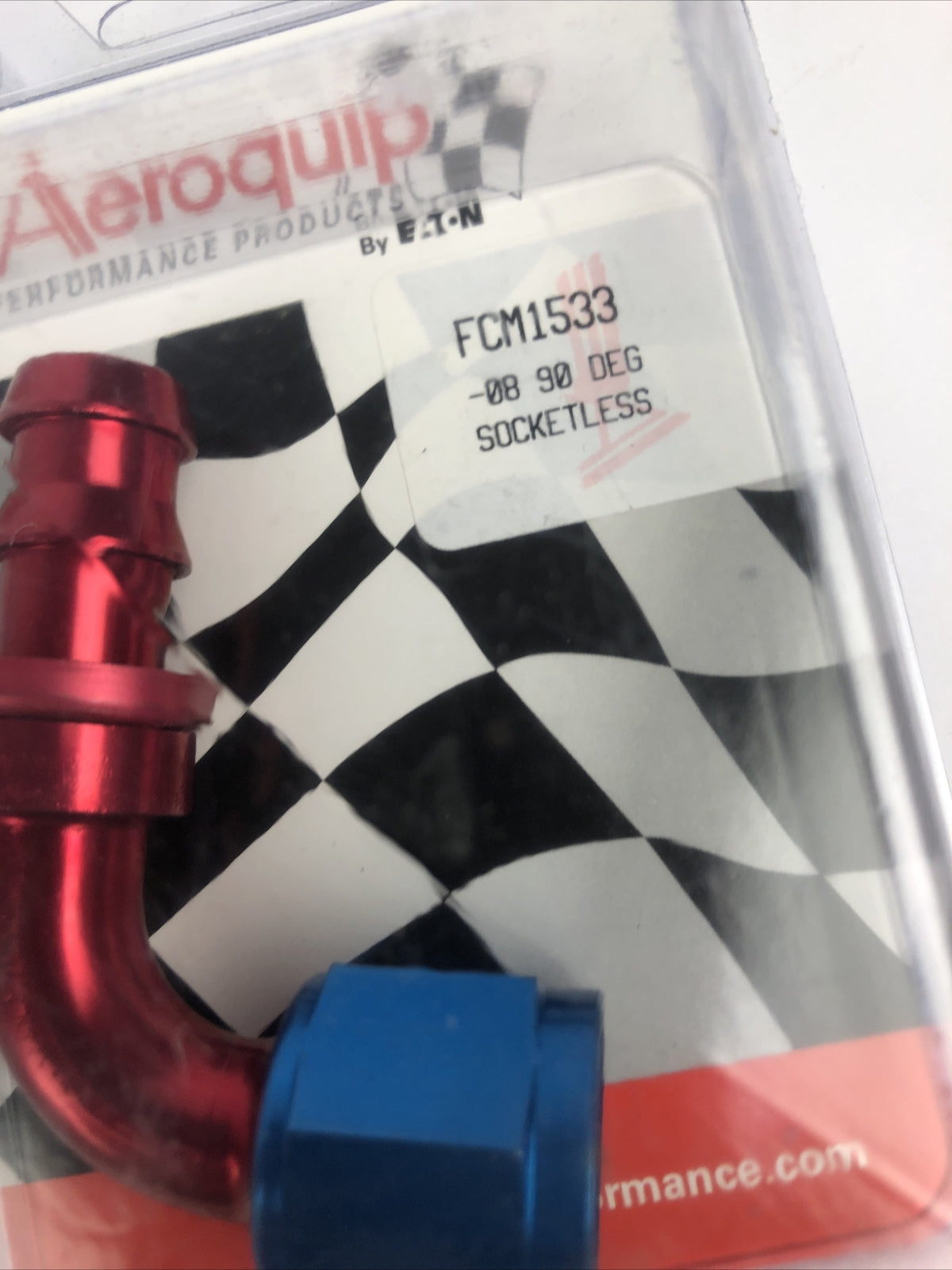 Eaton Aeroquip FCM1533 Socket-less Hose Fitting 90 deg. Elbow Aluminum - 08 AN