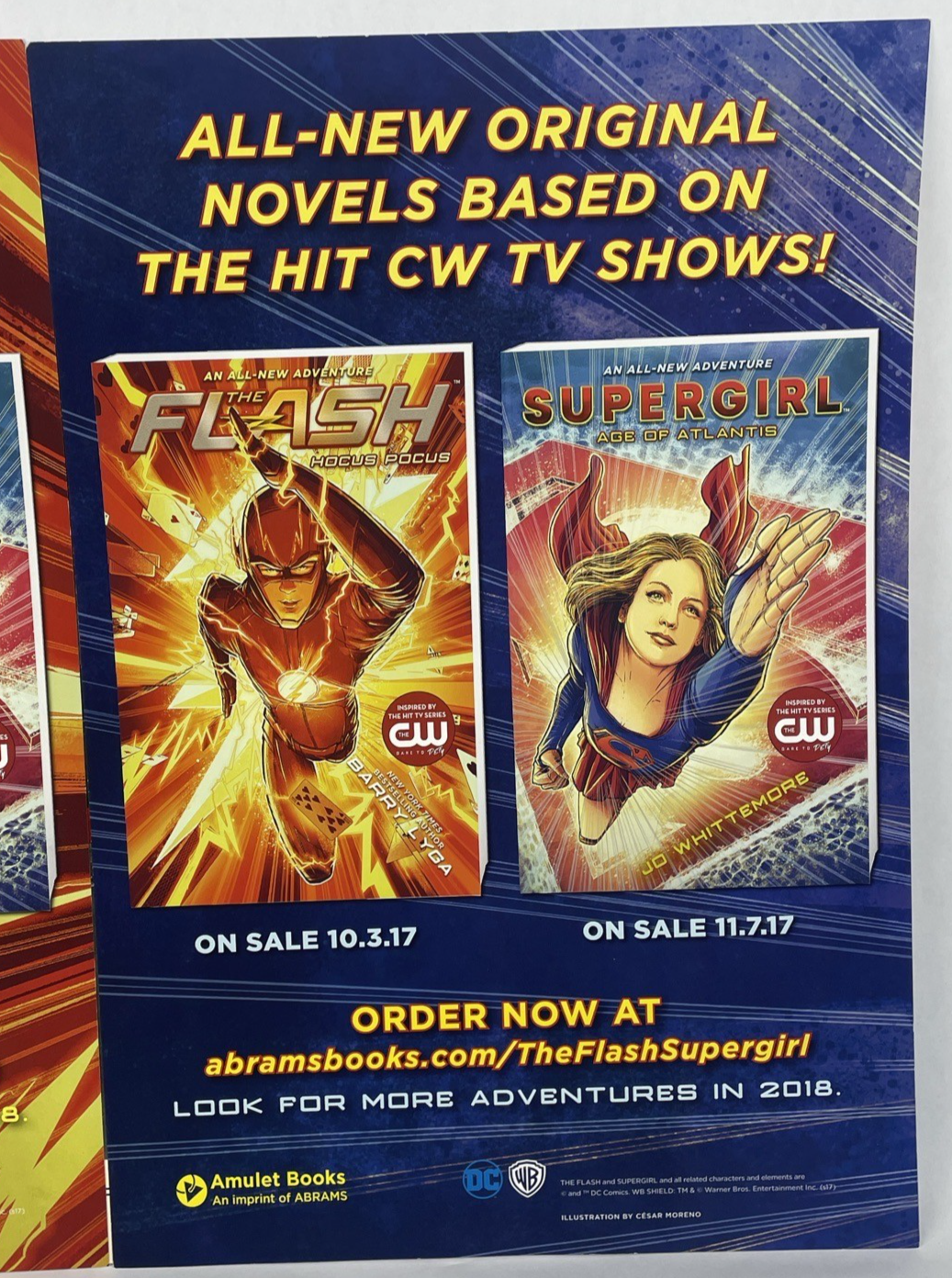 Lot of 2 SUPERGIRL  /  FLASH Dc Comics CW COMIC CON EXCLUSIVE PROMO Poster (s)