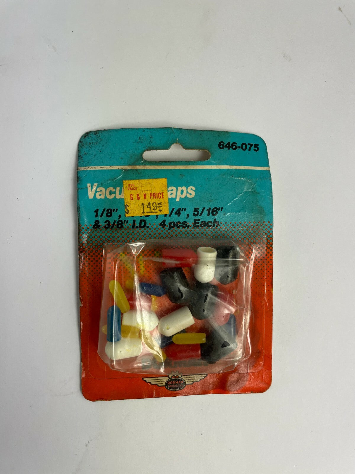 Genuine Vacumm Caps 1/8" 3/16" 1/4" 5/16" 3/8" 4 Pcs 646-075 A3