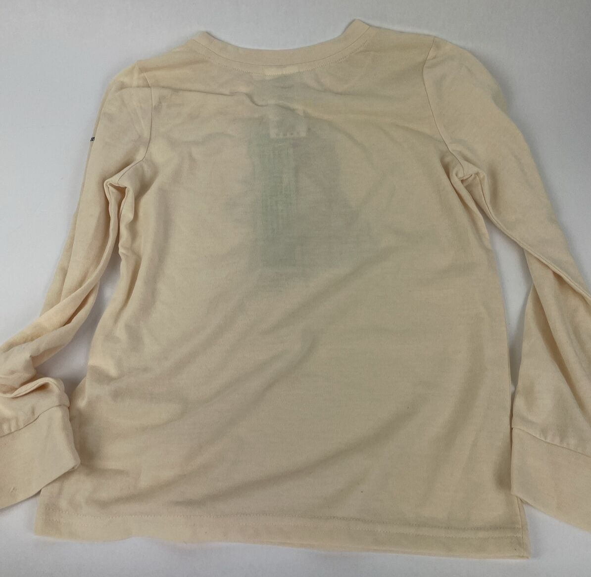 Columbia Dog w/ Hat Cream Long Sleeve Shirt Youth Girls Size Medium (7/8)