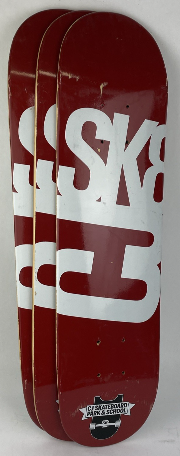 3 x  Mini Grom Skateboard Canadian Maple Deck 7" x  27.75" Graphic Blemishes