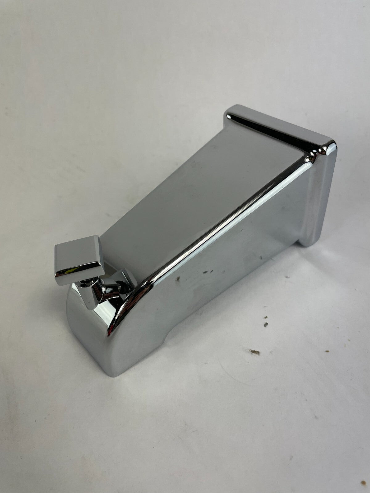 Aqua Brass ALT 90761 square tub spout with diverter polished chrome slip-on bathtub faucet
